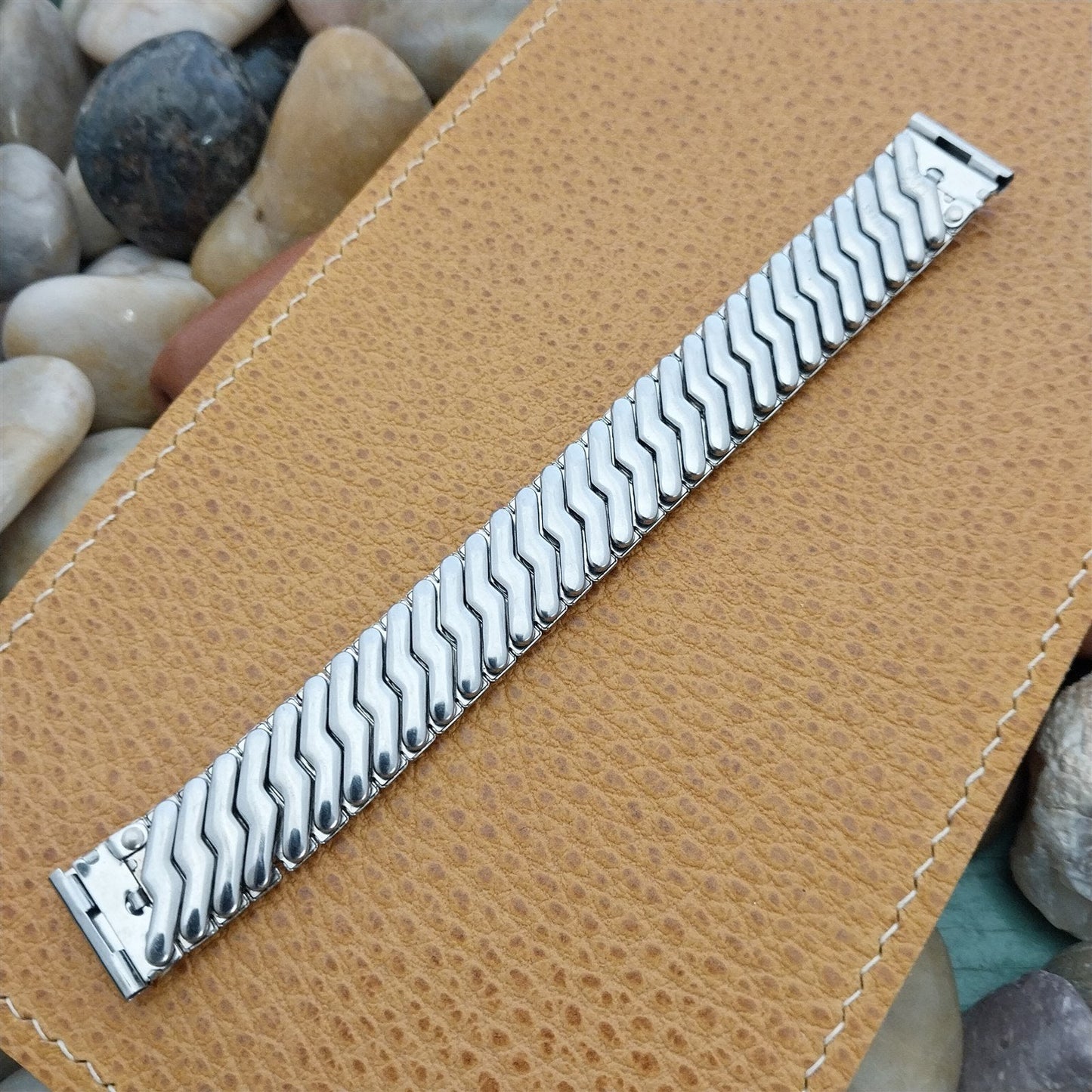 5/8" Foster USA Stainless Steel Expansion Unused 1950s Vintage Watch Band