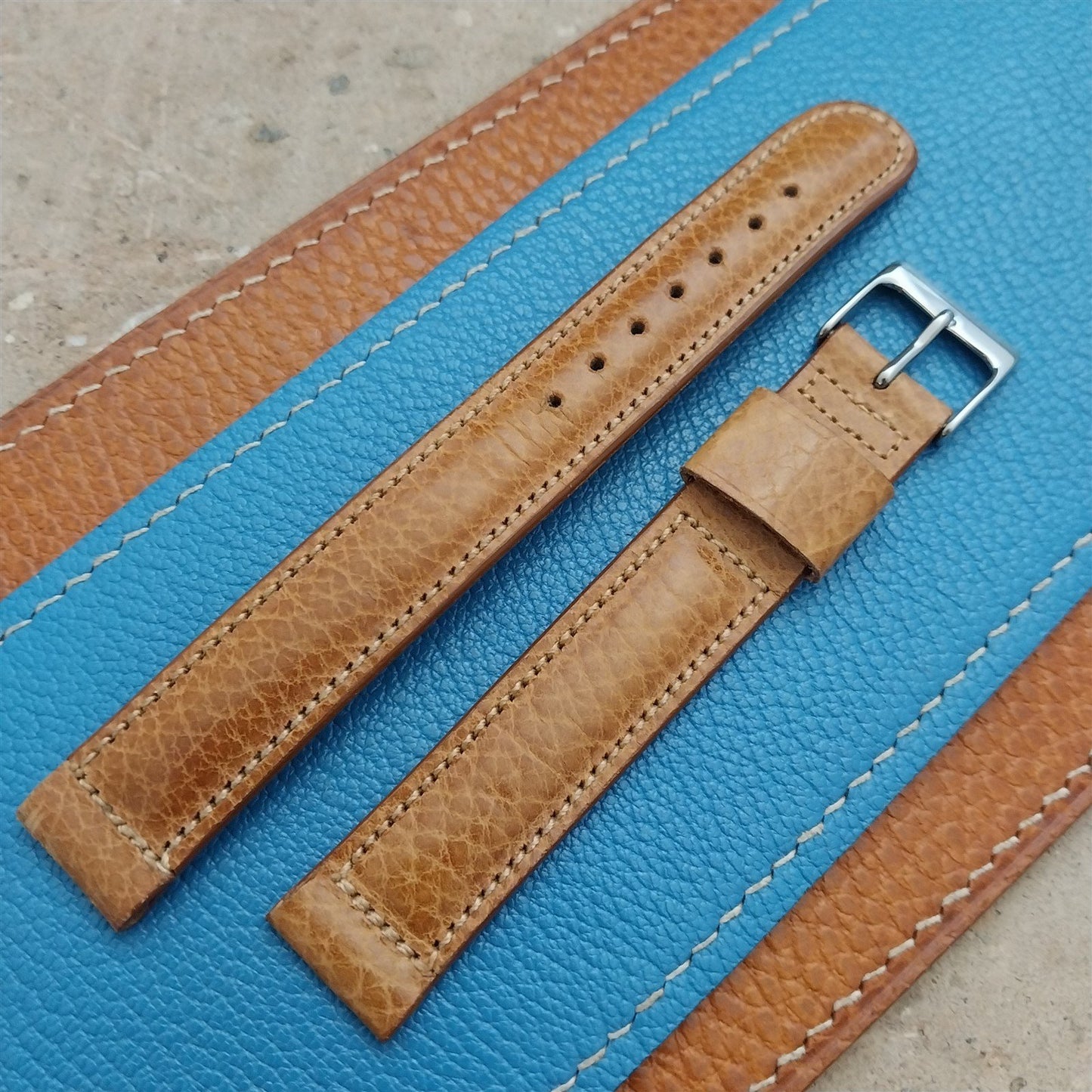 5/8" Kreisler Long Calfskin Leather 1950s Vintage Watch Strap