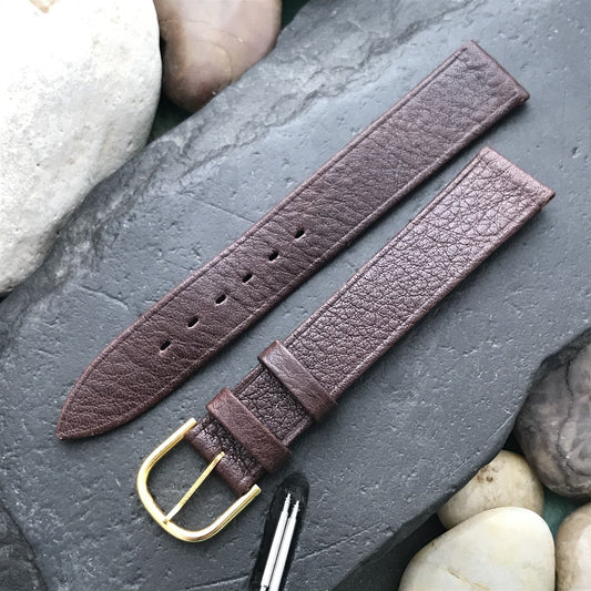 16mm 5/8" Hadley Roma France Tapered Leather Unused Vintage Watch Band