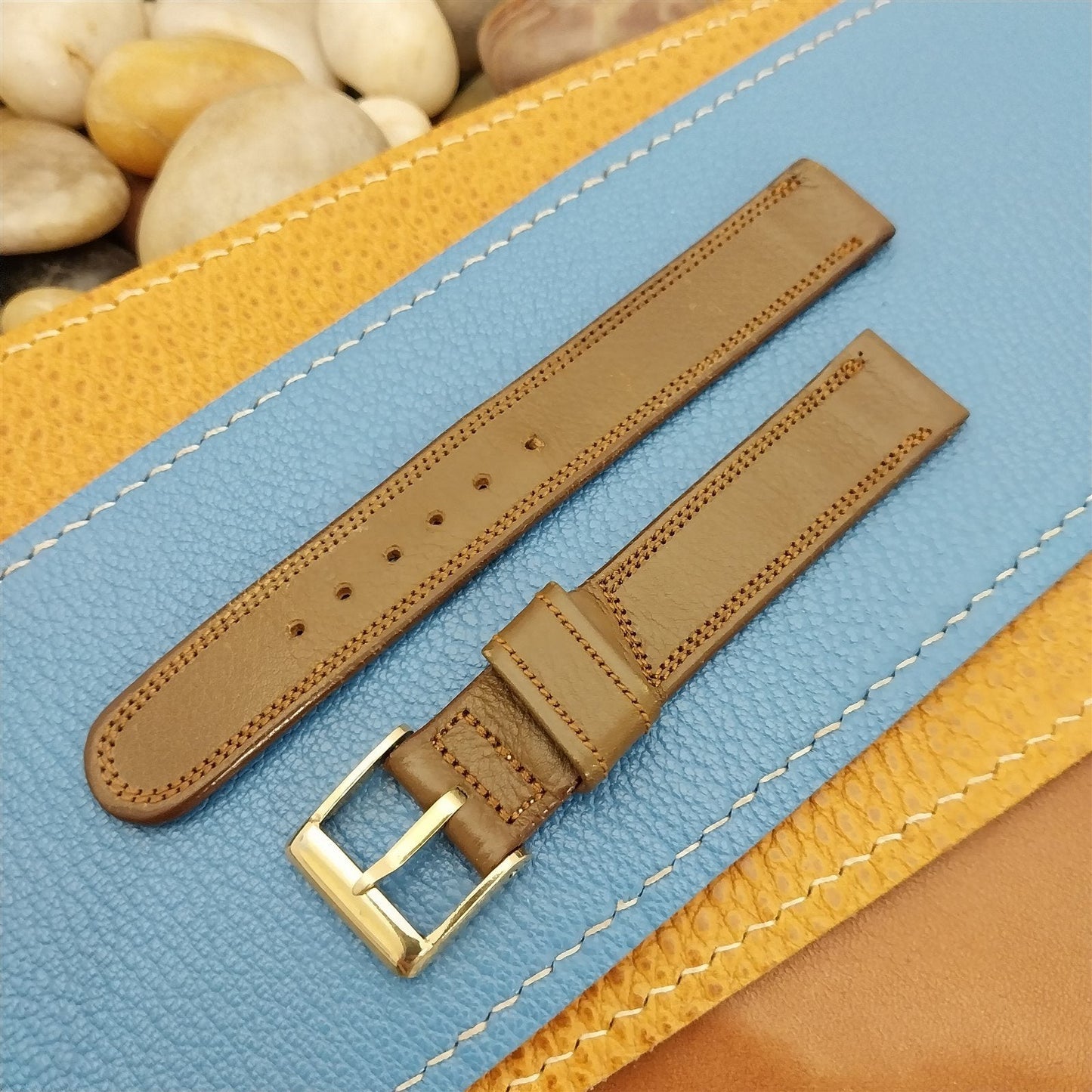 5/8 Double-Stitch Panama Calf Rare 1950s USA Made nos Vintage Watch Band