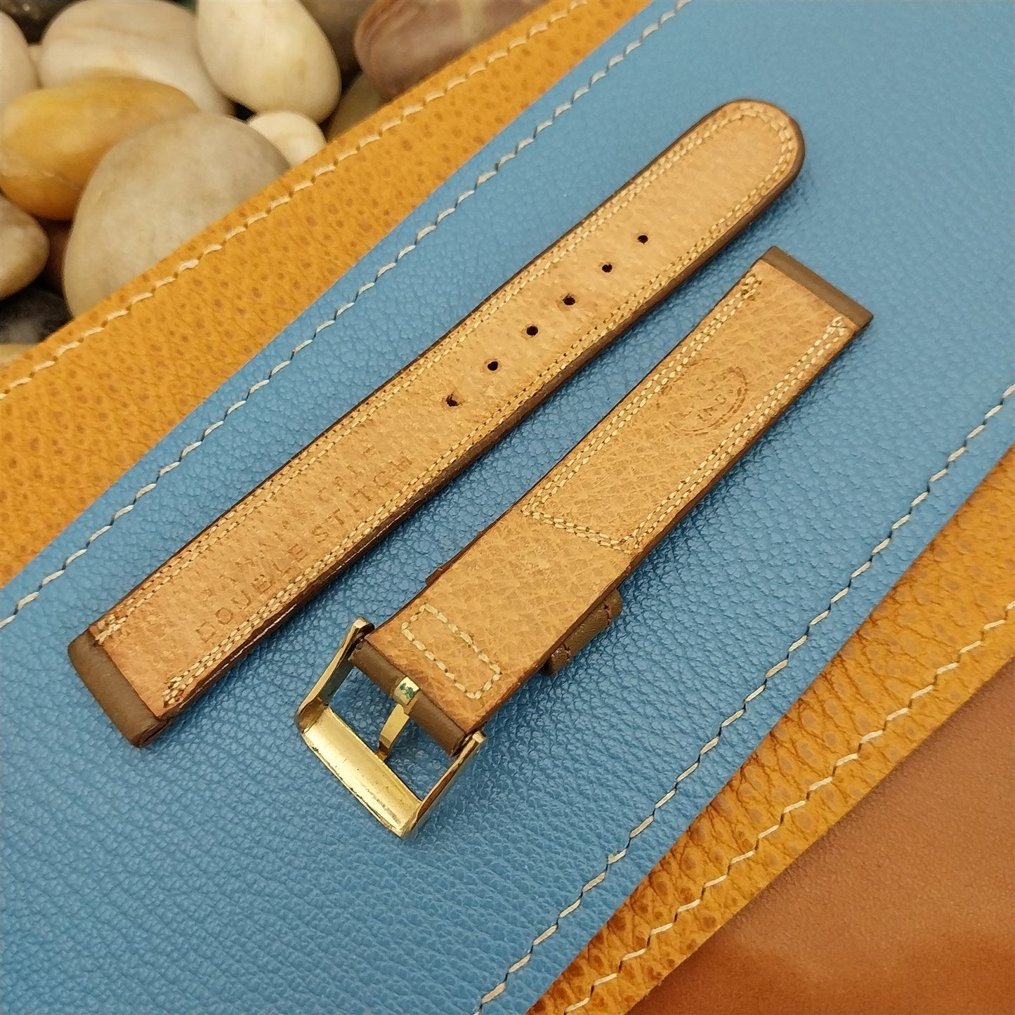 5/8 Double-Stitch Panama Calf Rare 1950s USA Made nos Vintage Watch Band