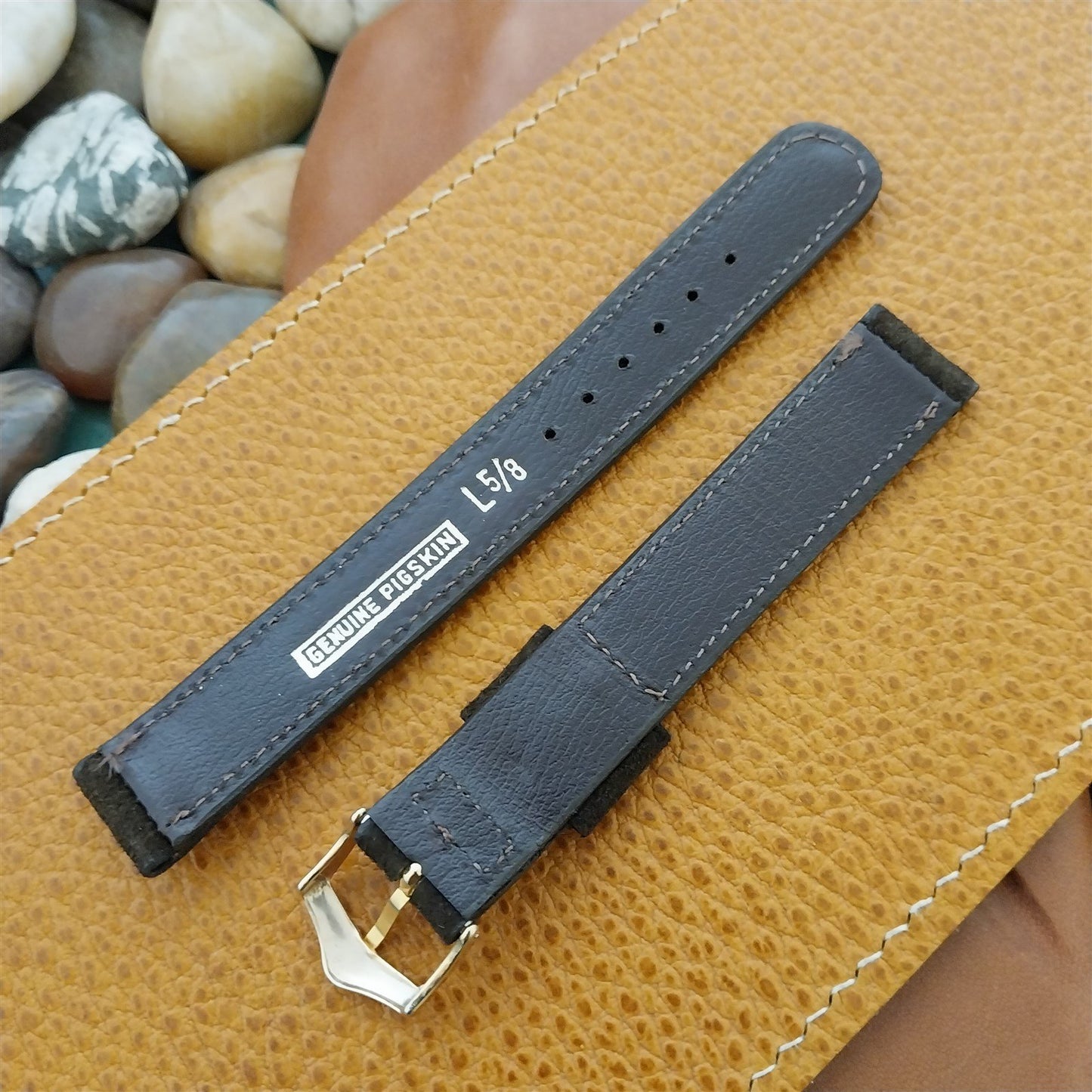 5/8" JB Champion Long Brushed Pigskin Classic 1960s Unused Vintage Watch Band