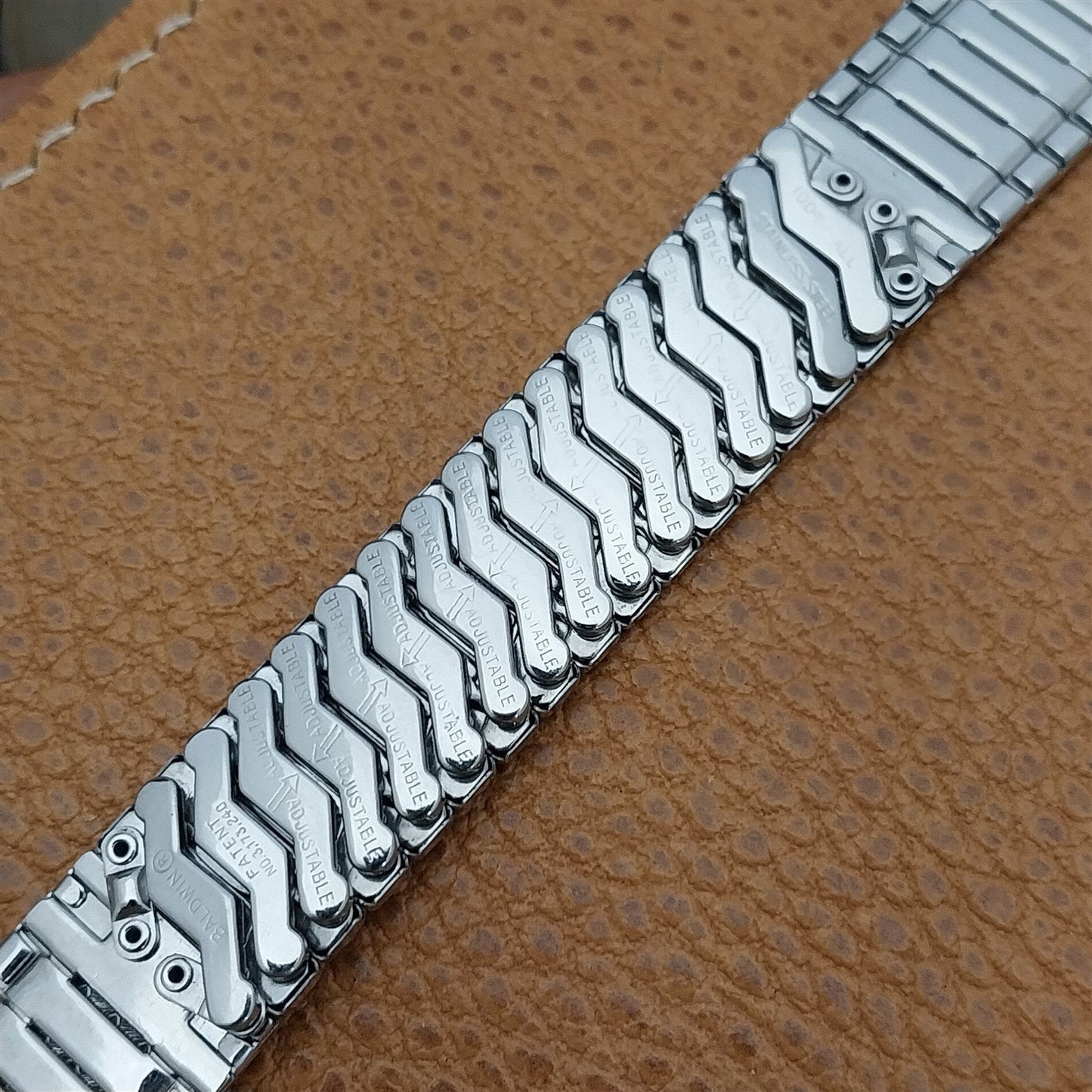 17.2mm 11/16" Stainless Steel Baldwin Unused Classic 1960s Vintage Watch Band