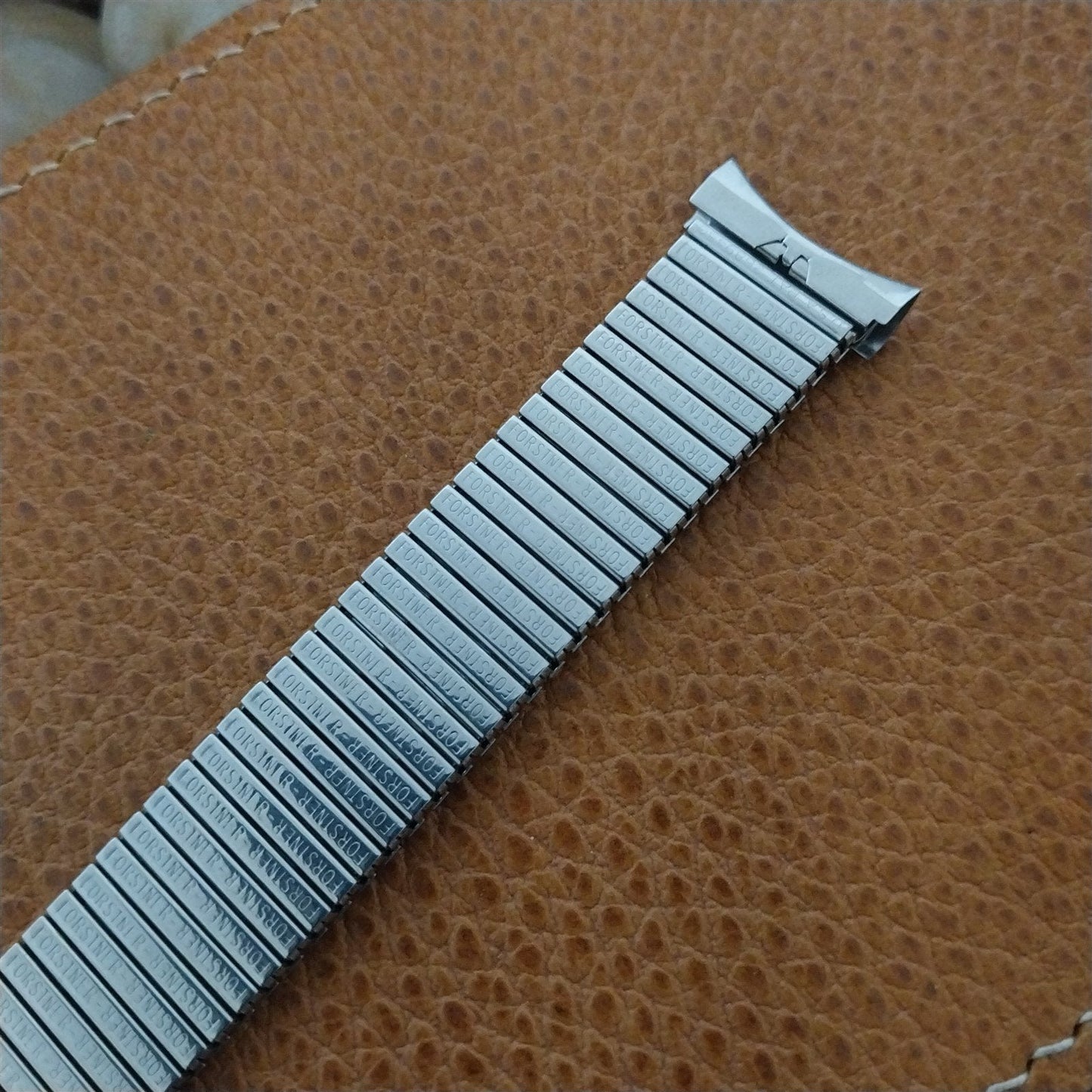 Forstner 19mm 18mm Stainless Steel Expansion 1950s Unused Vintage Watch Band