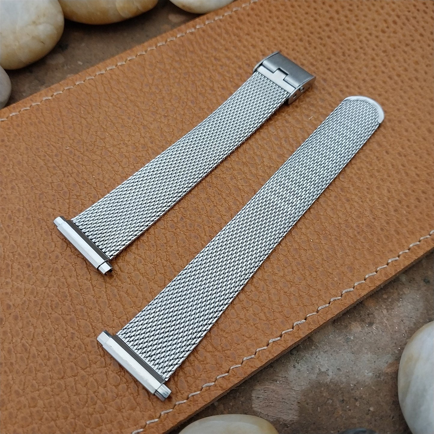 Stainless Steel Mesh 1960s-1970s nos Vintage Watch Band 19mm 20mm 22mm