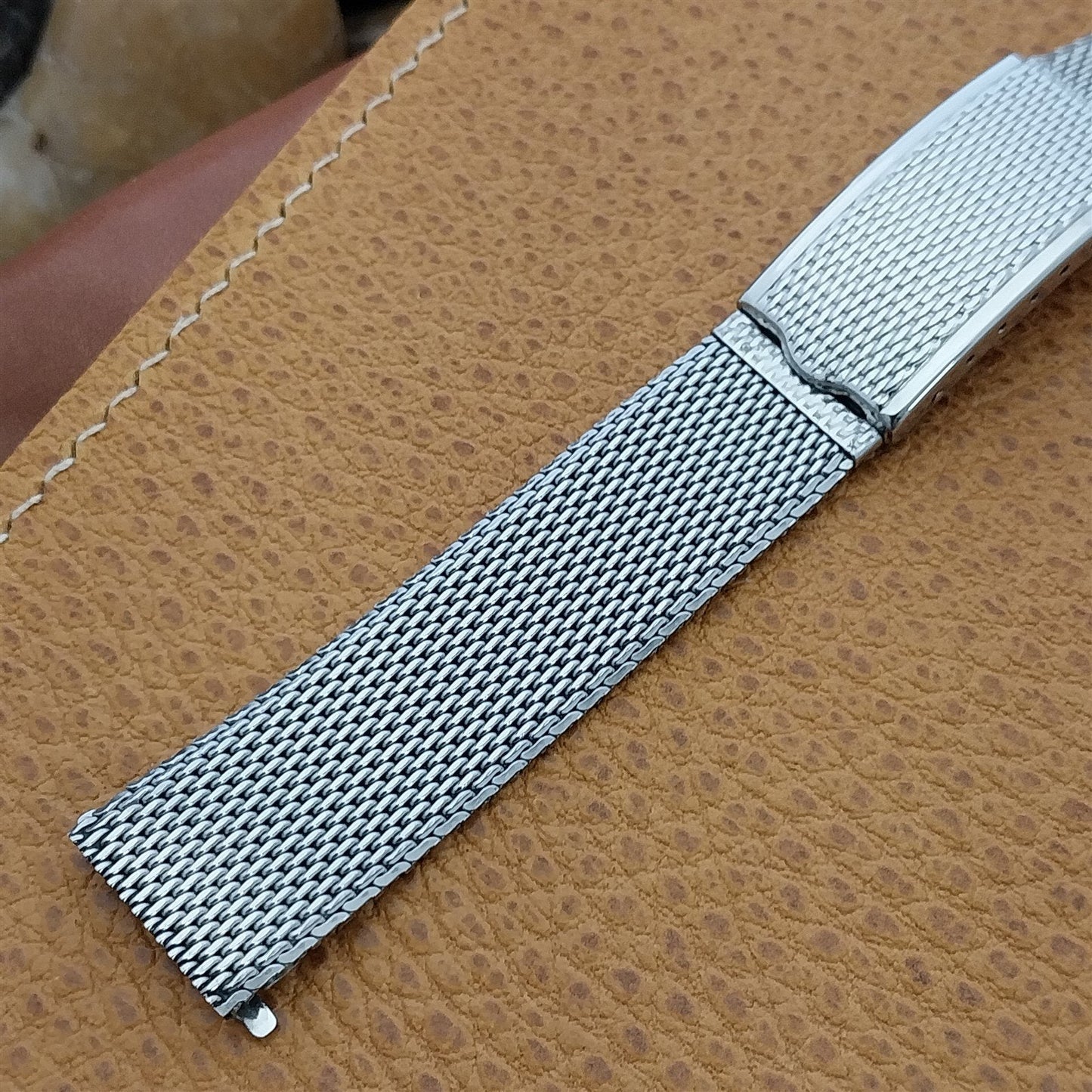 17.2mm Stainless Steel Mesh Kreisler Unused Classic nos 1960s Vintage Watch Band