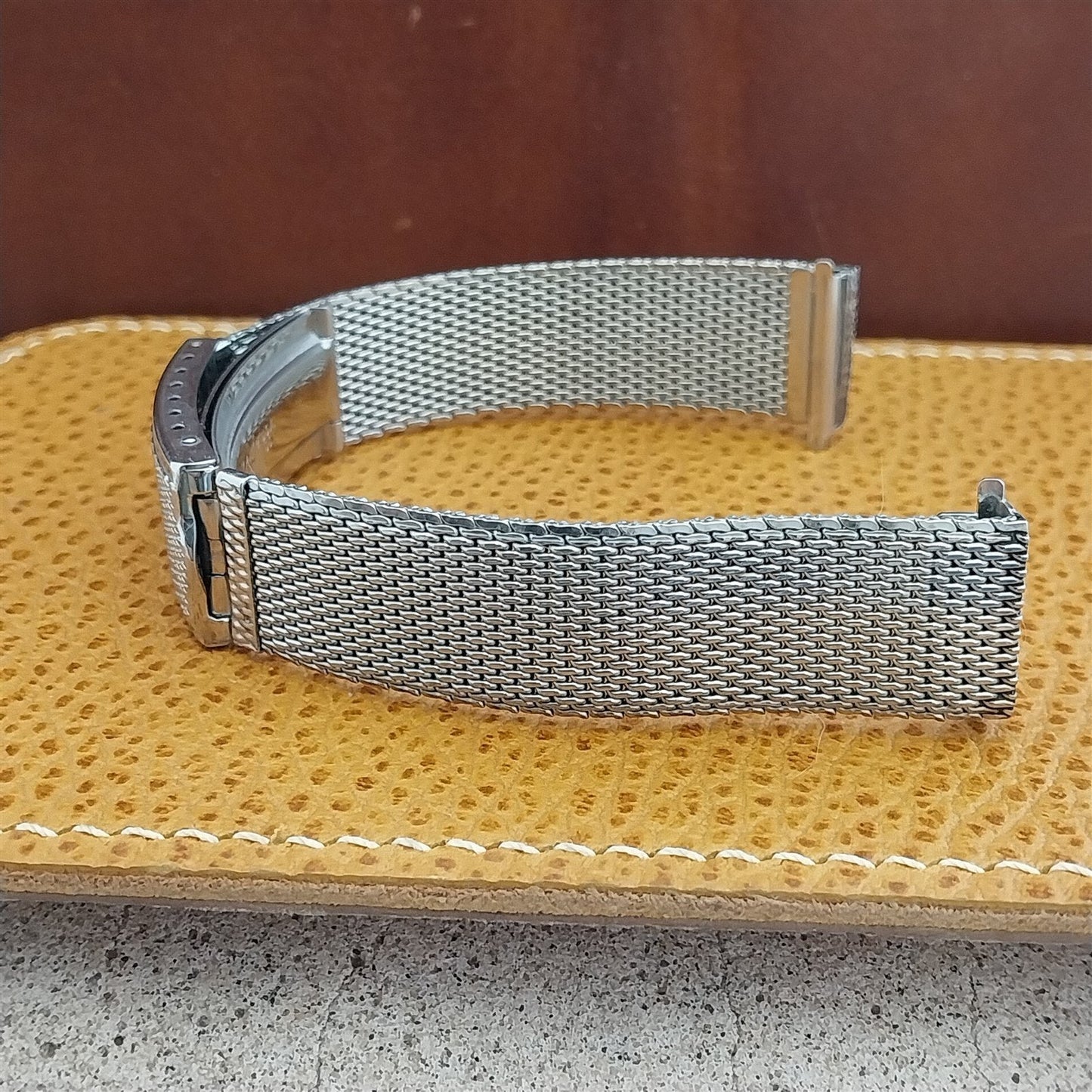 17.2mm Stainless Steel Mesh Kreisler Unused Classic nos 1960s Vintage Watch Band