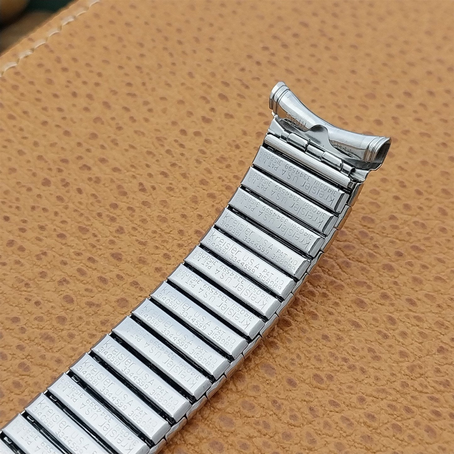 18mm 19mm Stainless Steel Expansion Kreisler USA nos 1960s old-stock Watch Band