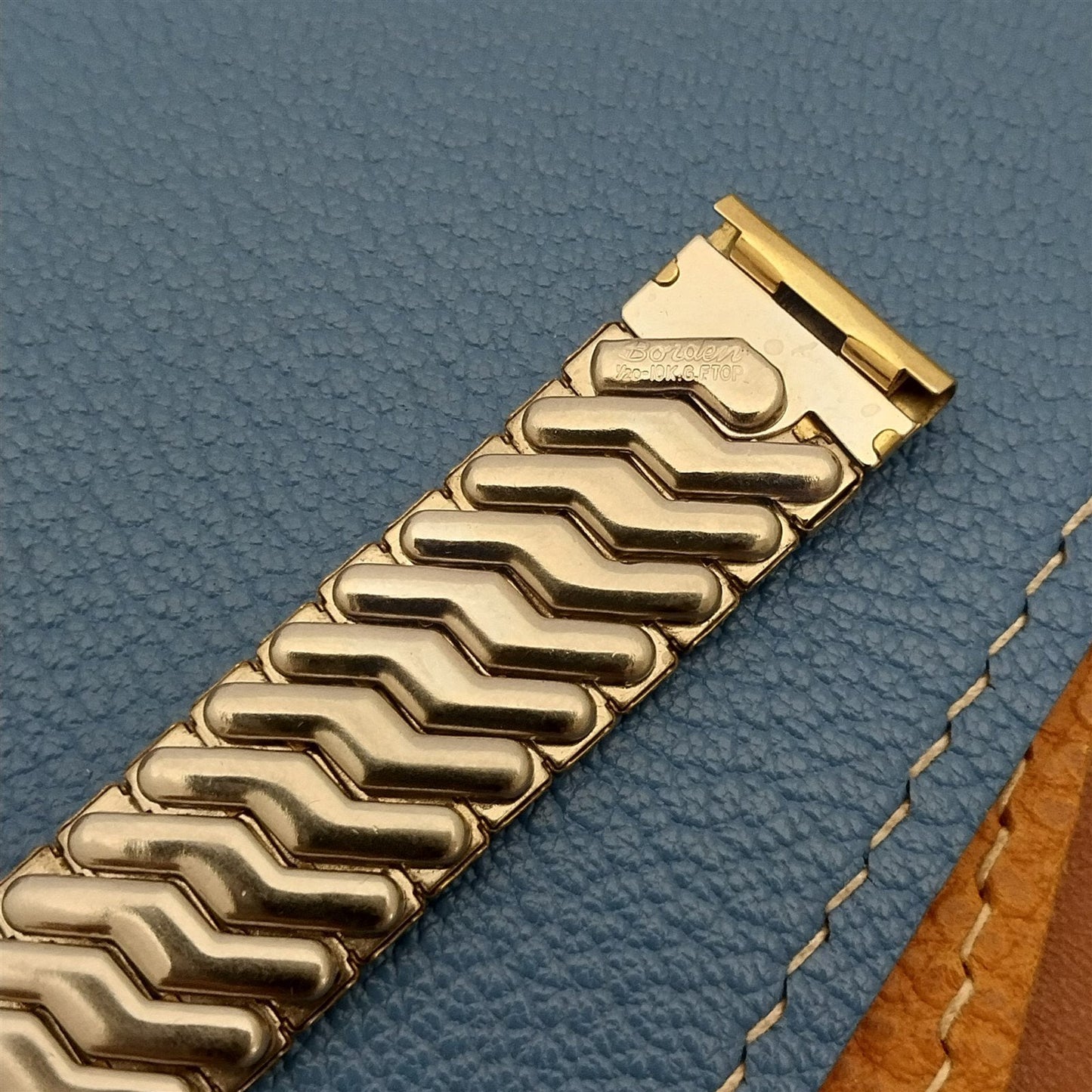 Vintage 5/8" Borden 10k Gold-Filled Classic Expansion Unused 1950s Watch Band