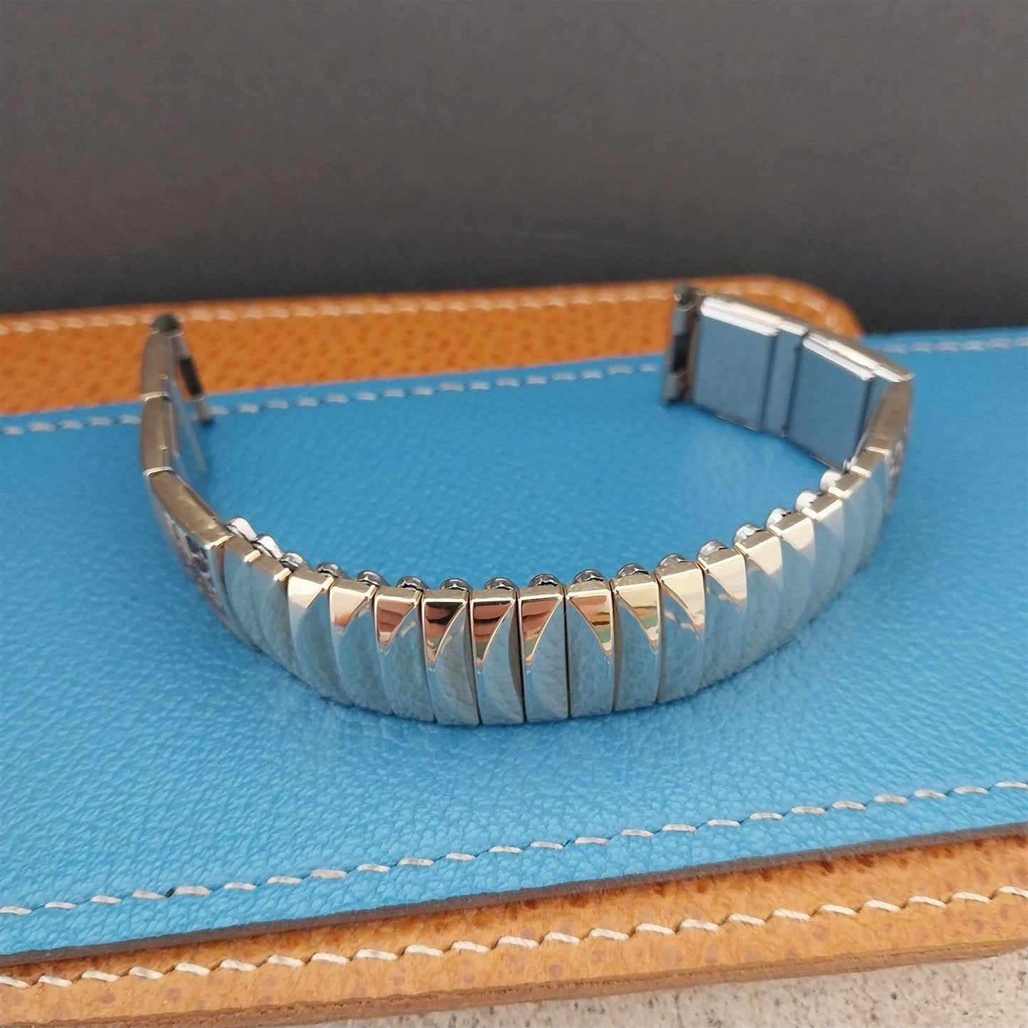 Classic NOS 16mm 5/8" Lenox USA Gold-Filled & Lizard 1950s Vintage Watch Band