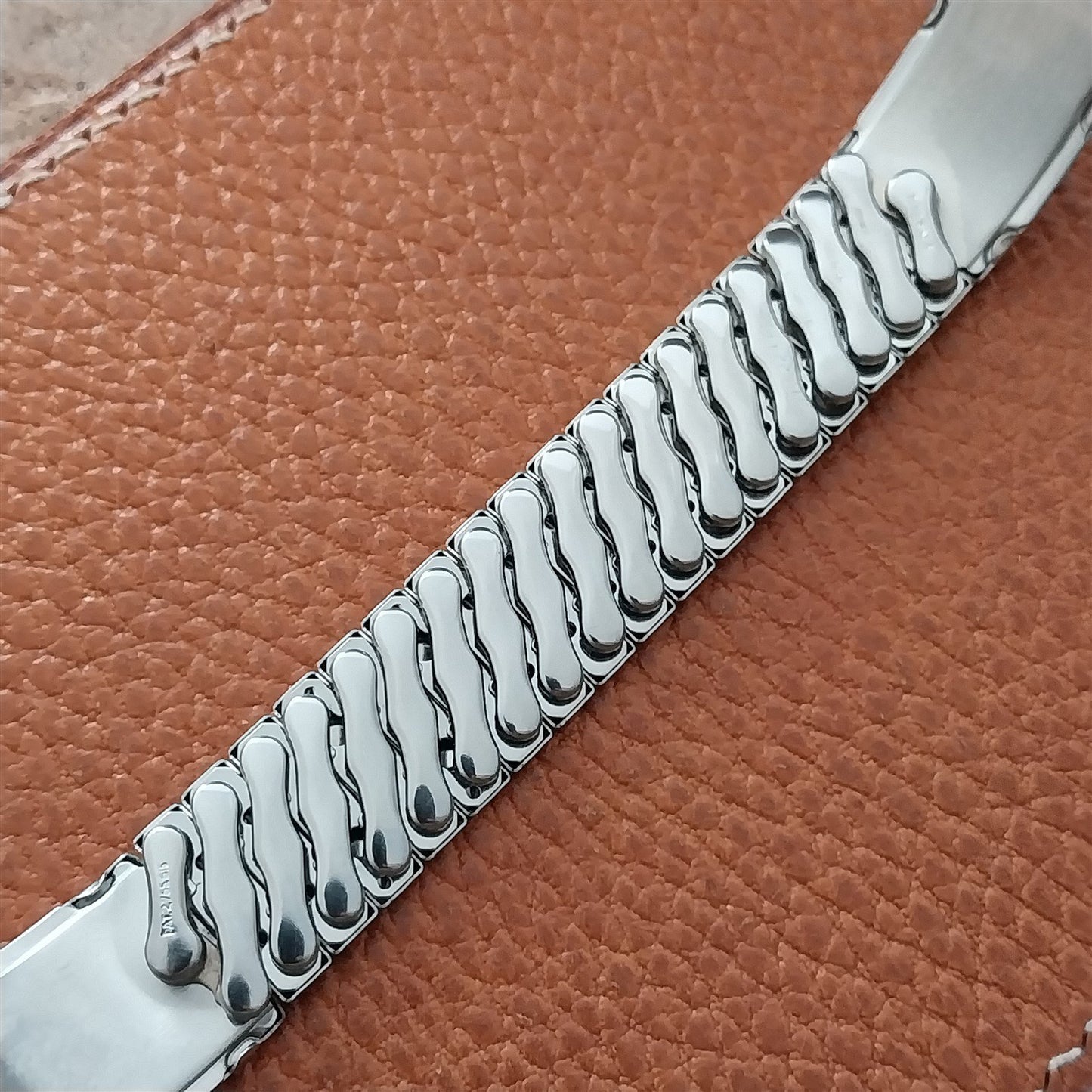 17mm 18mm 19mm Stainless Steel & Lizard Bellavance Vintage Watch Band