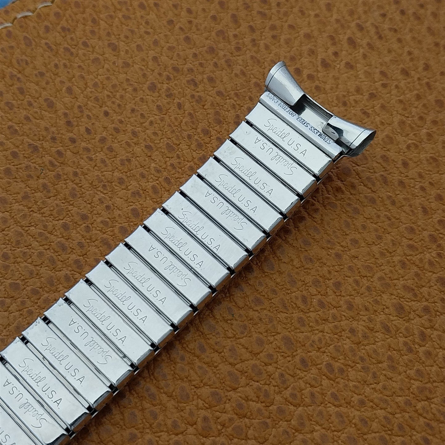 19mm 18mm 17mm White Gold Fill Stretch Classic Speidel 1960s Vintage Watch Band