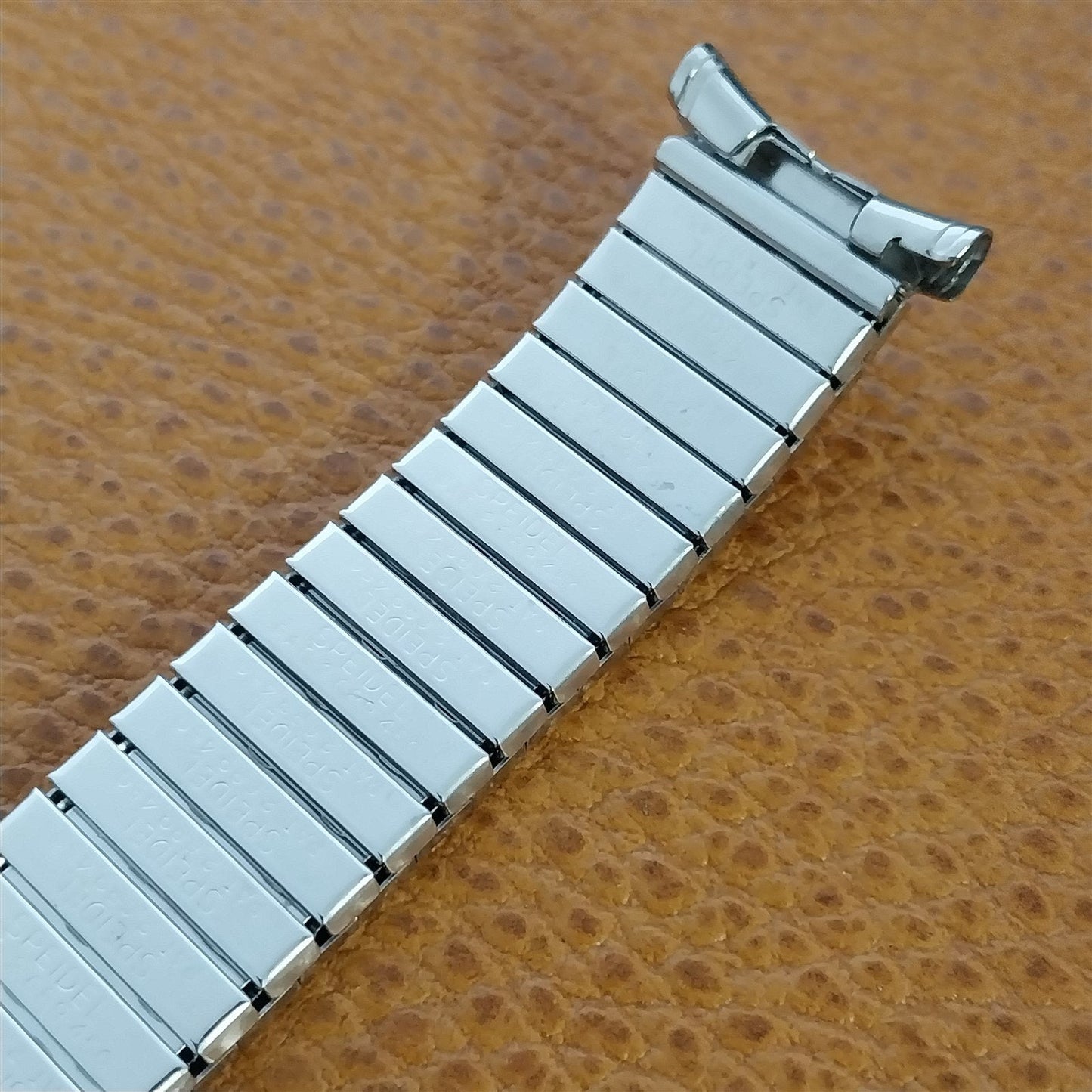 19mm 18mm Speidel Cross Fire 10k White Gold Filled nos Unsued Vintage Watch Band