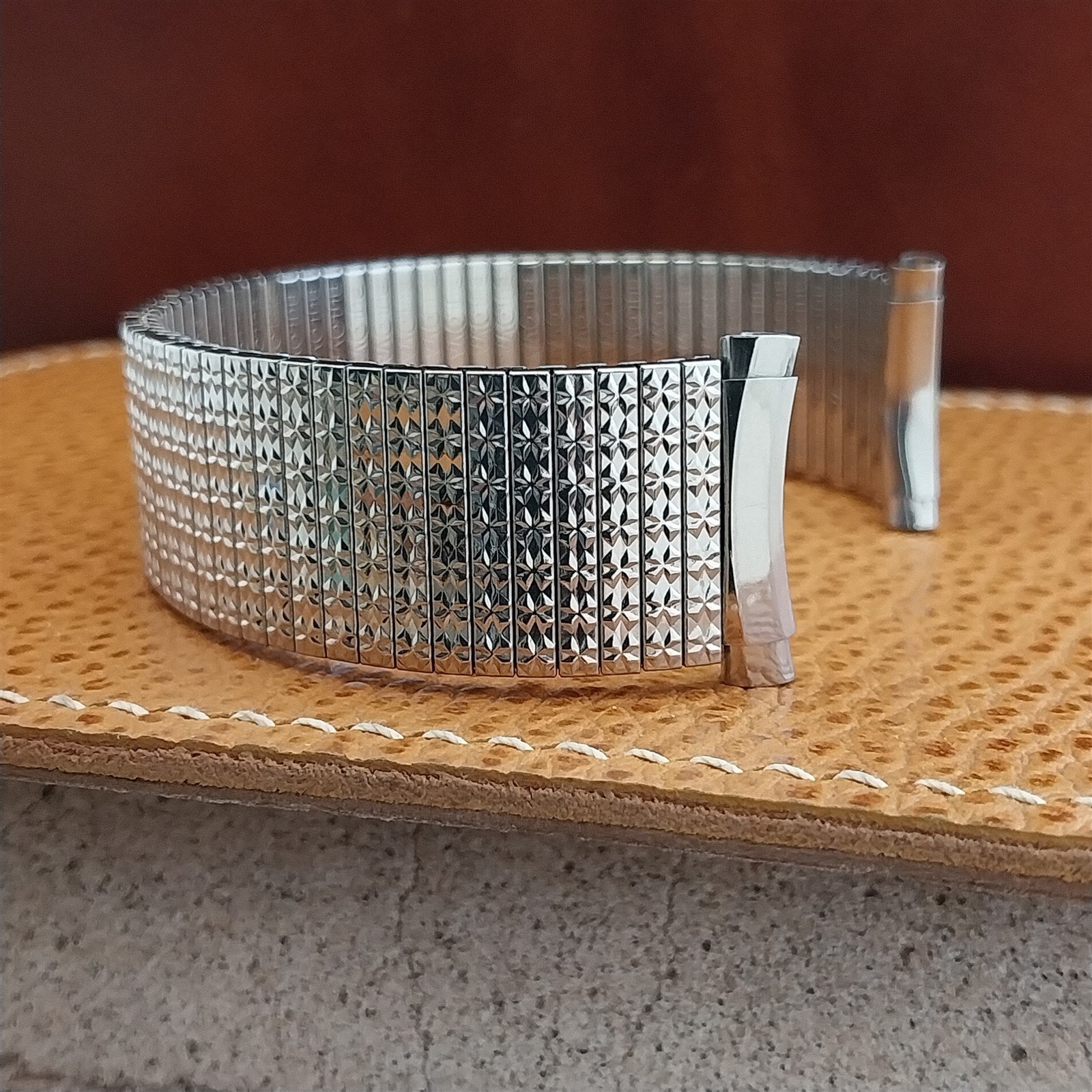 Vintage Bulova 20mm 19mm 18mm 1970s Thinline Stainless Steel Unused Watch Band