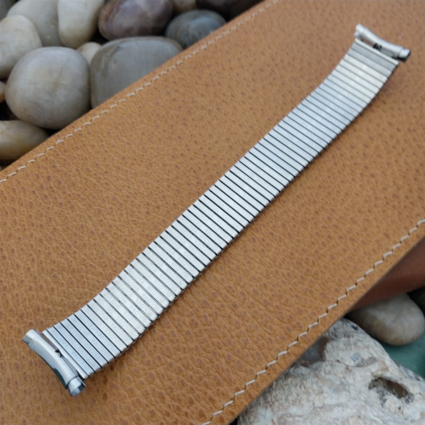 20mm 19mm 18mm 1970s Bulova SlimLine Stainless Steel Unused Vintage Watch Band