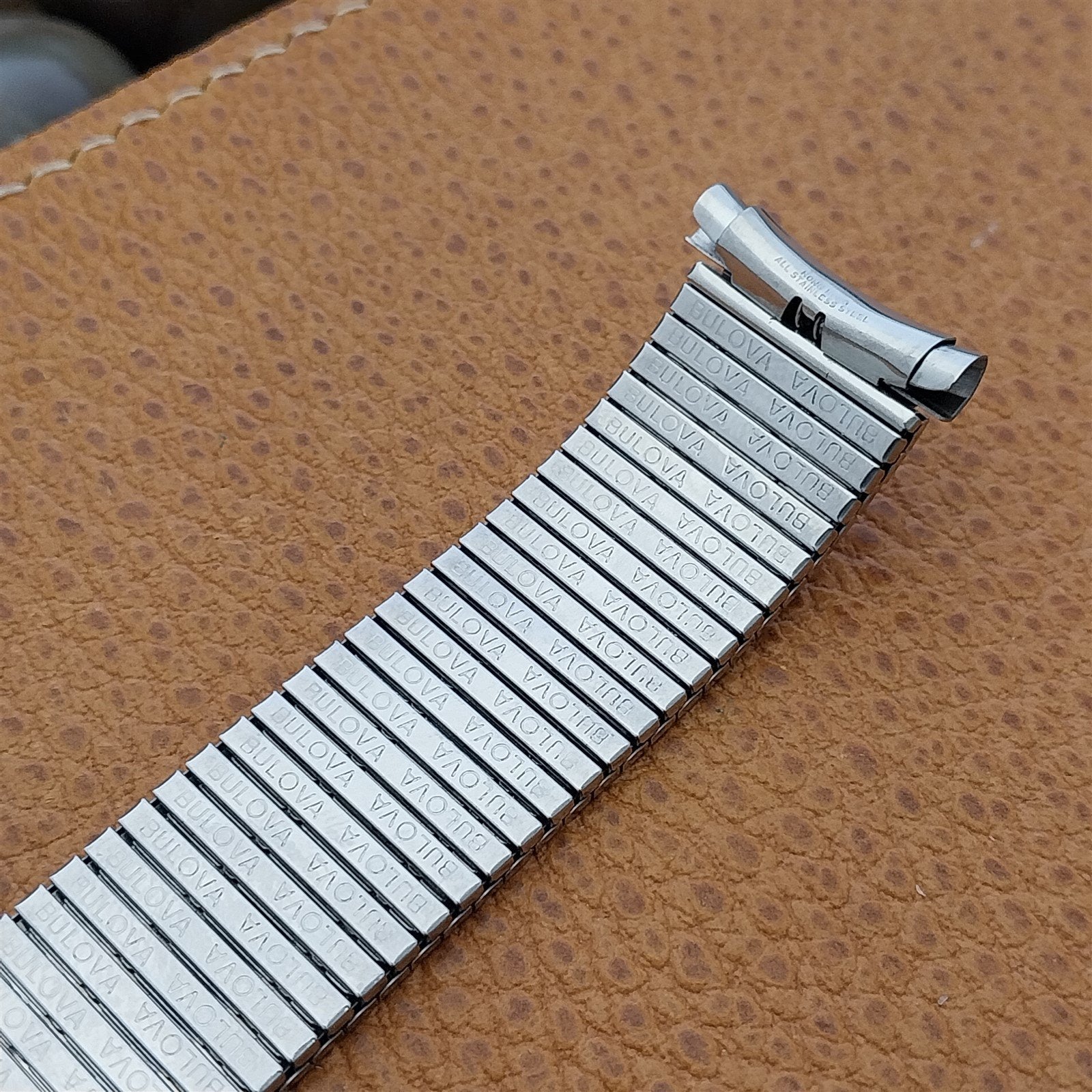 Vintage Bulova 20mm 19mm 18mm 1970s Thinline Stainless Steel Unused Watch Band