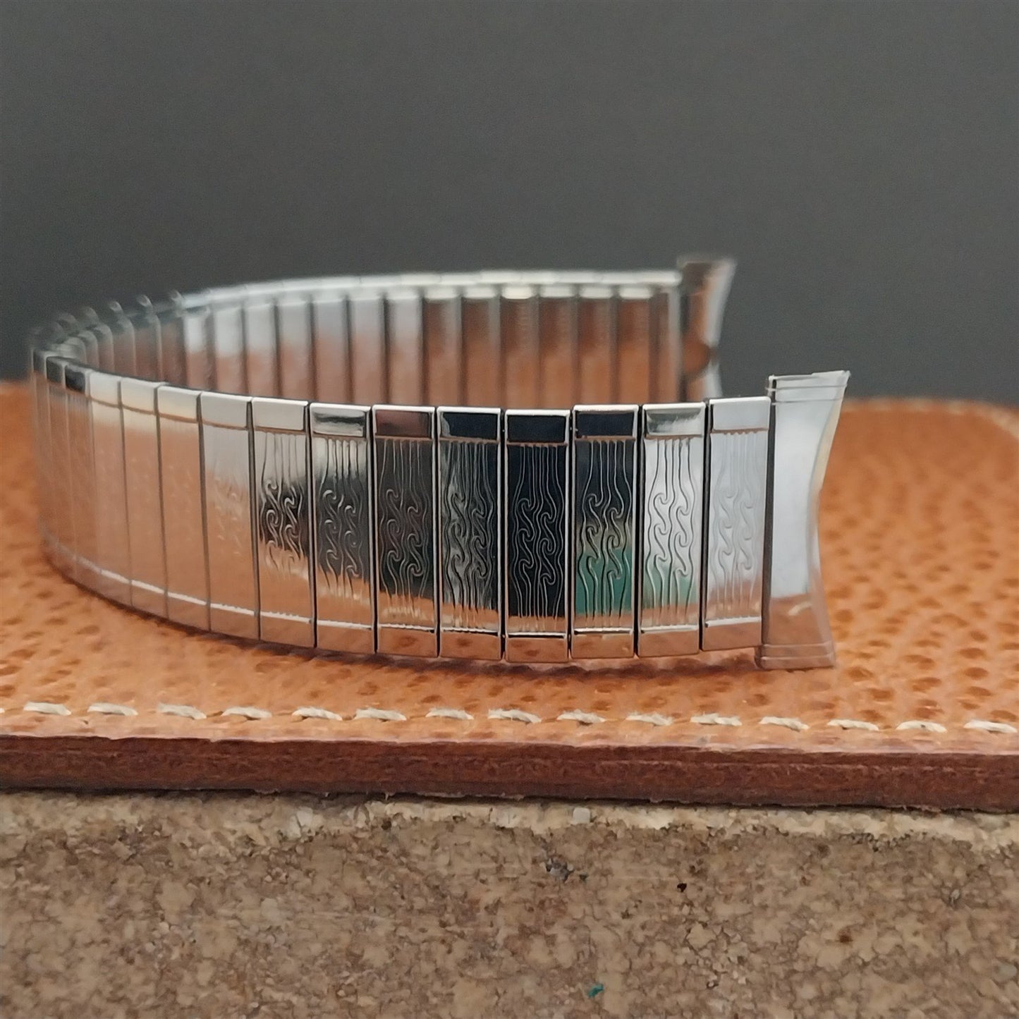 19mm 18mm 17mm Bulova Stainless Steel 1970s Unused Vintage Watch Band