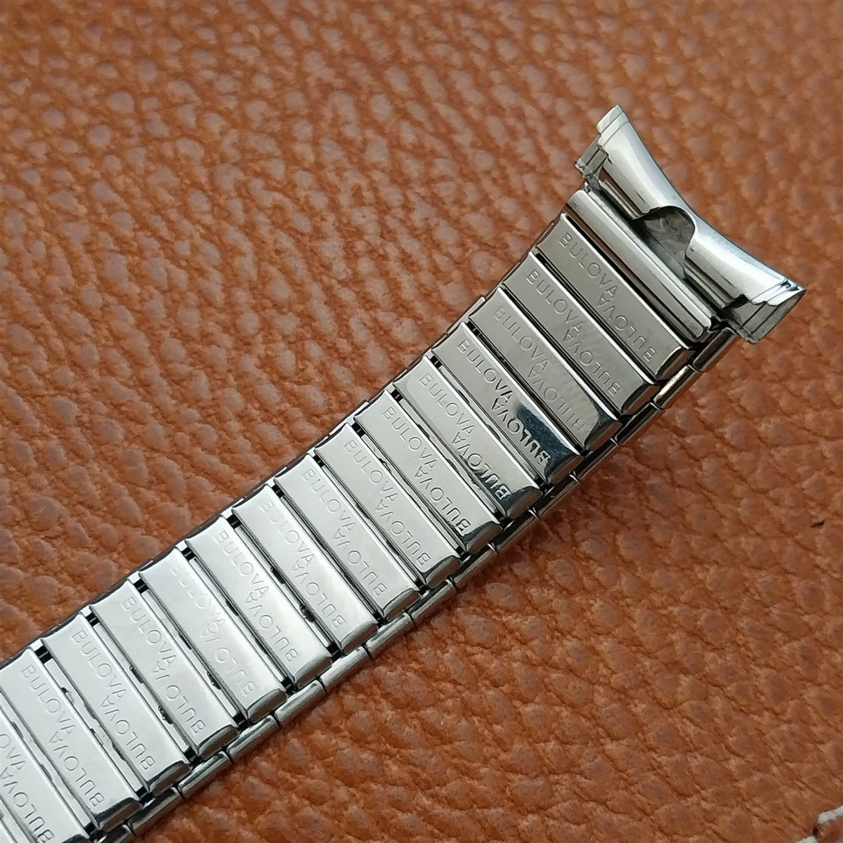19mm 18mm 17mm Bulova Stainless Steel 1970s Unused Vintage Watch Band