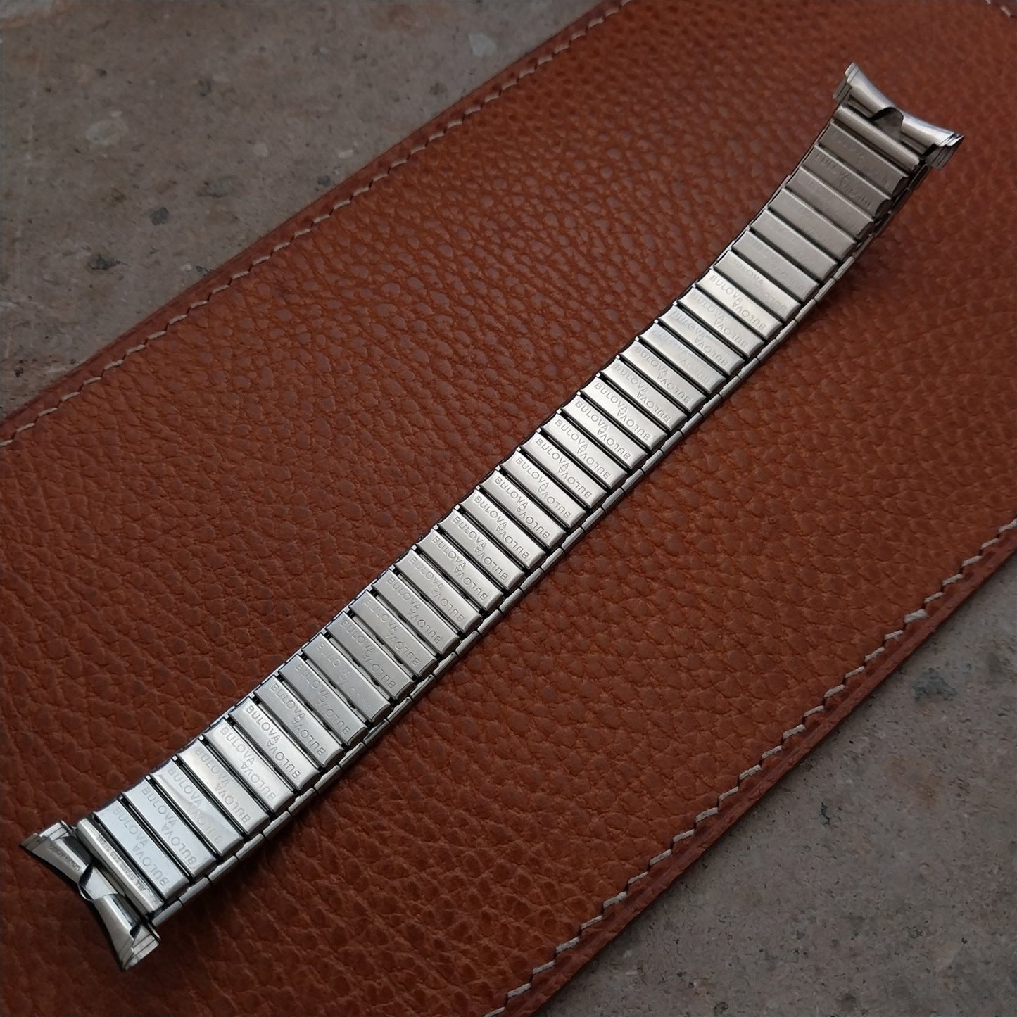 19mm 18mm 17mm Bulova Stainless Steel 1970s Unused Vintage Watch Band