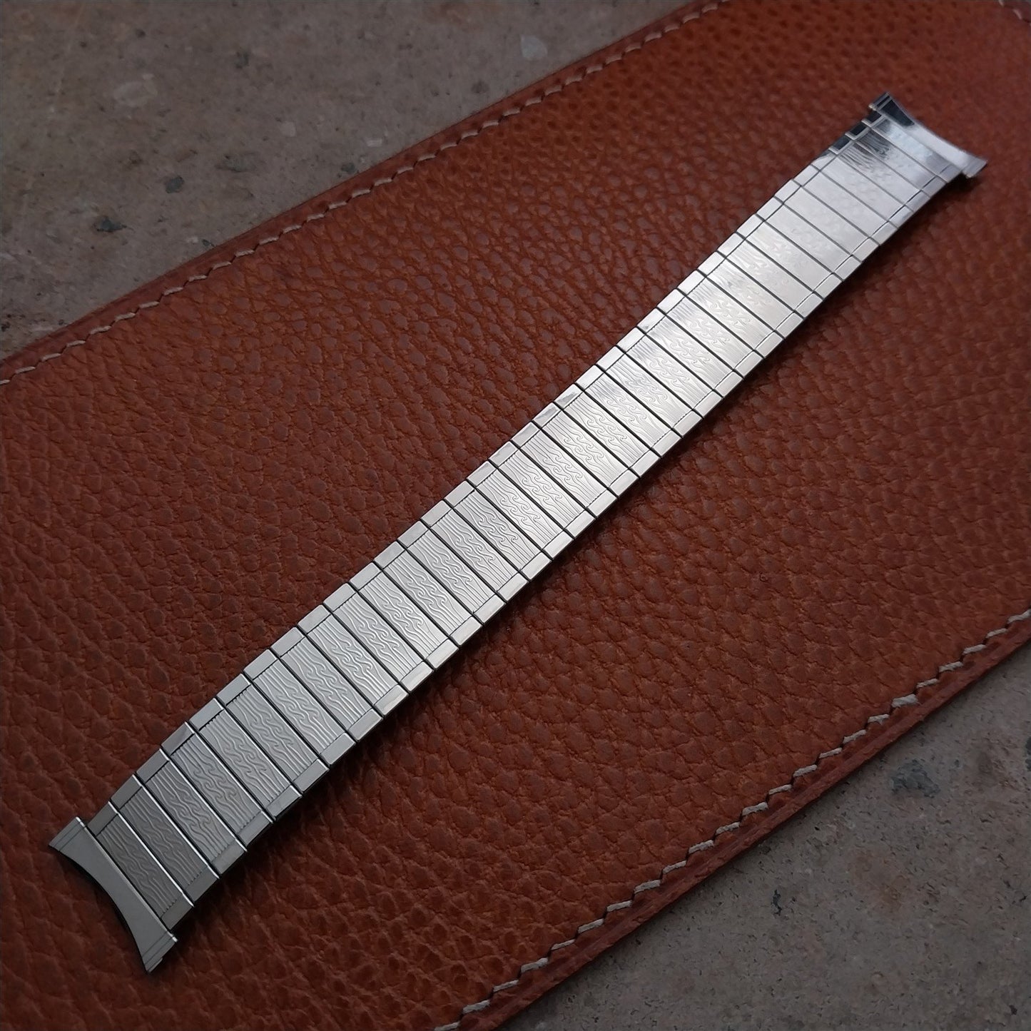 19mm 18mm 17mm Bulova Stainless Steel 1970s Unused Vintage Watch Band