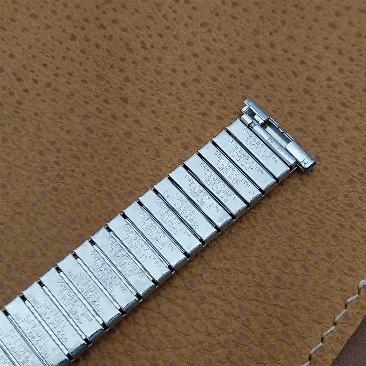 Classic White Gold-Filled Speidel USA 60s Vintage Watch Band nos 16mm 18mm 19mm