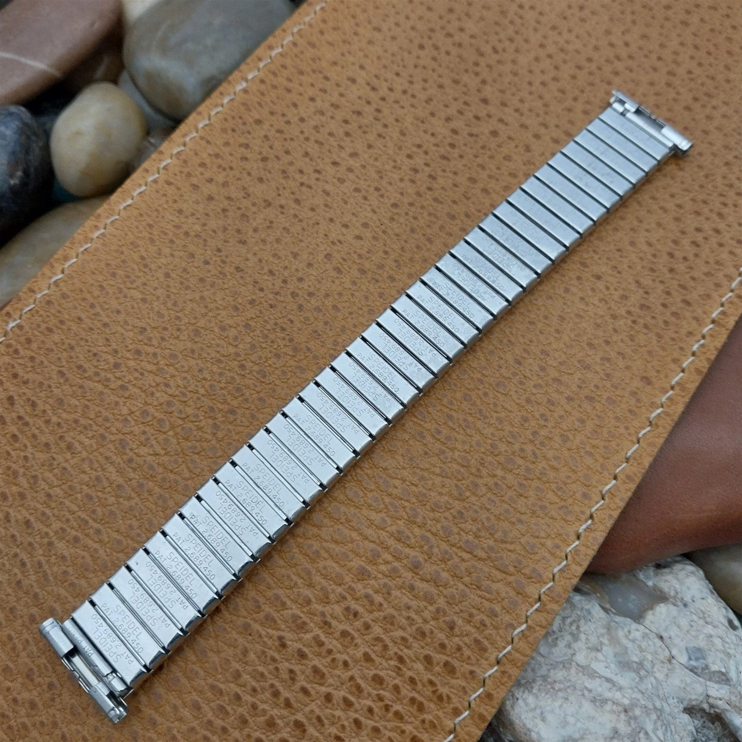 Classic White Gold-Filled Speidel USA 60s Vintage Watch Band nos 16mm 18mm 19mm