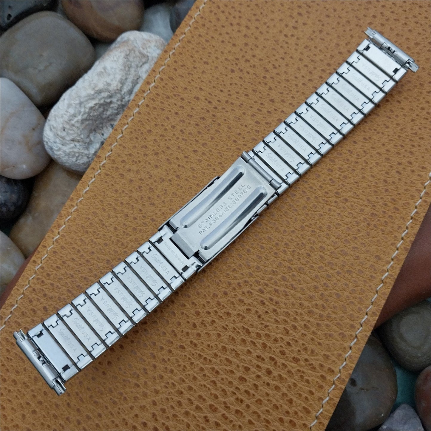 20mm 22mm Stainless Steel Spartacus Speidel USA nos 1970s Vintage Watch Band