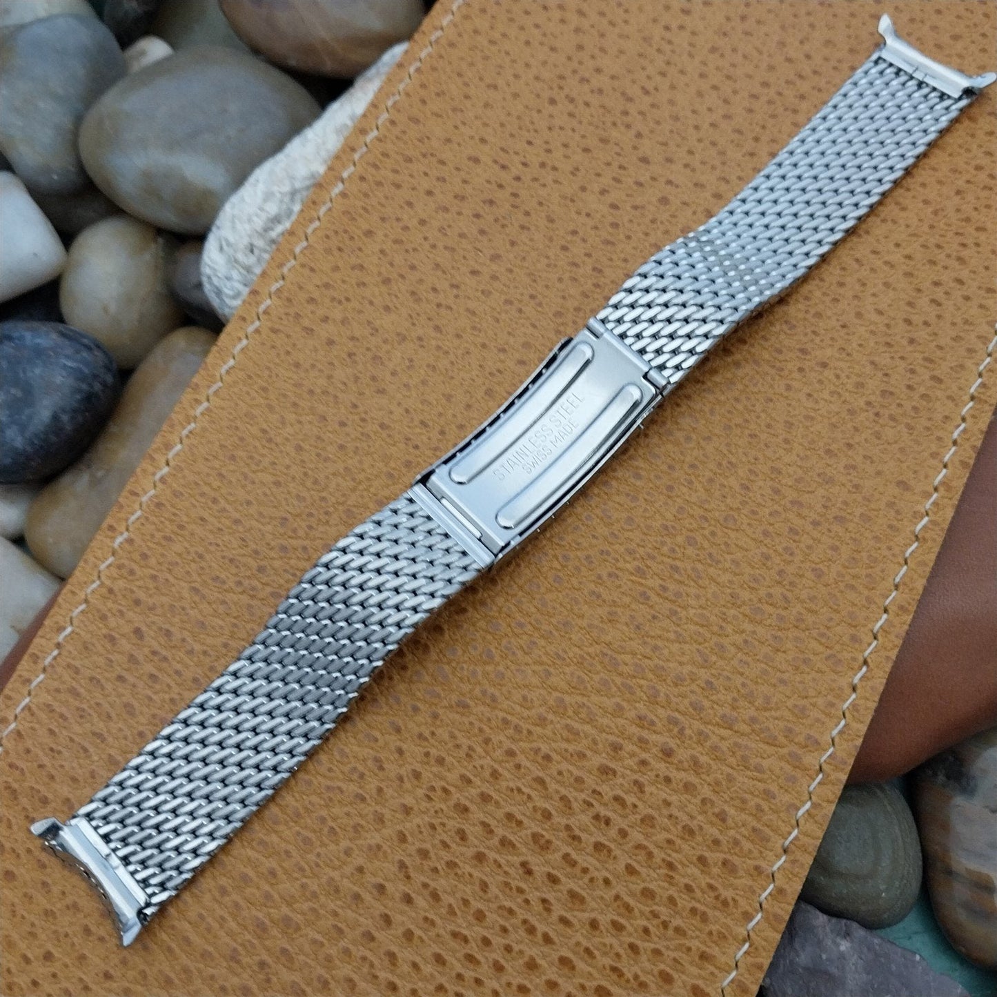 Vintage 18mm Movado Classic Stainless Steel Mesh nos Unused Swiss Watch Band