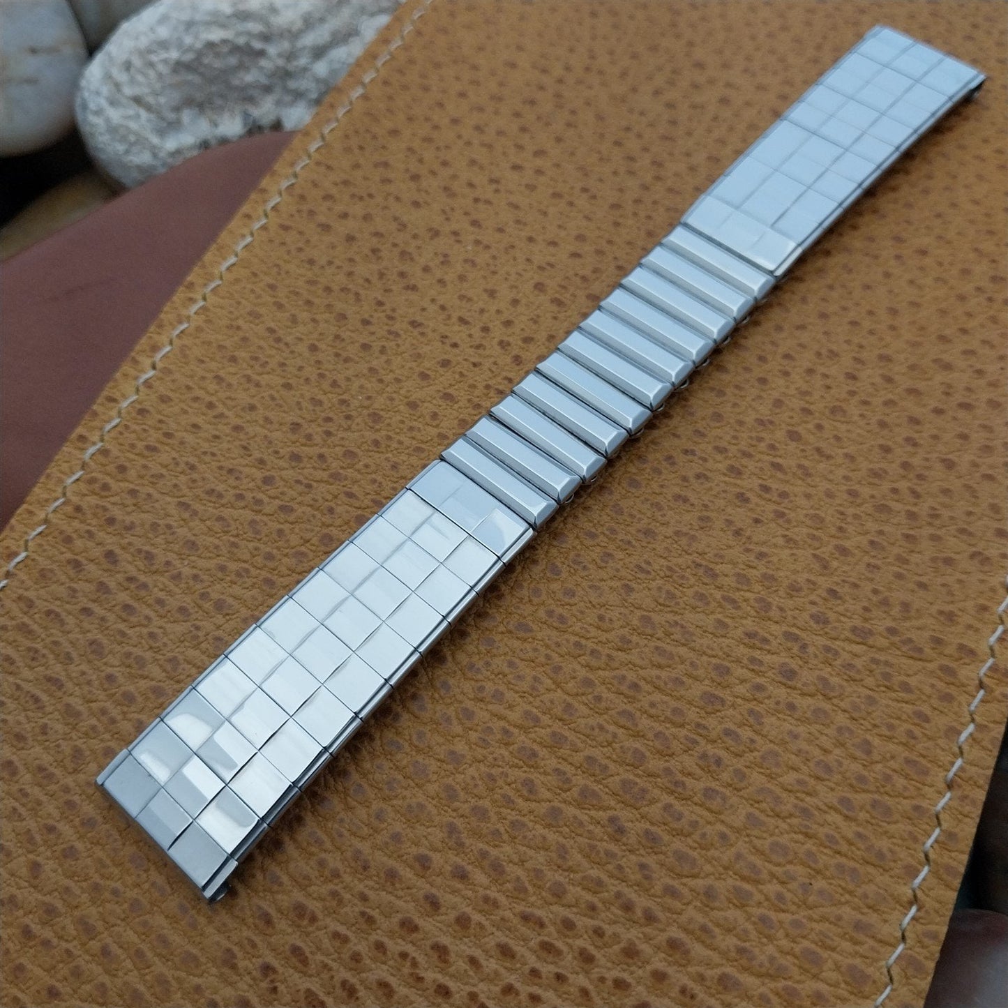 17.2mm 11/16" Kreisler Classic Stainless Steel 1960s nos Vintage Watch Band