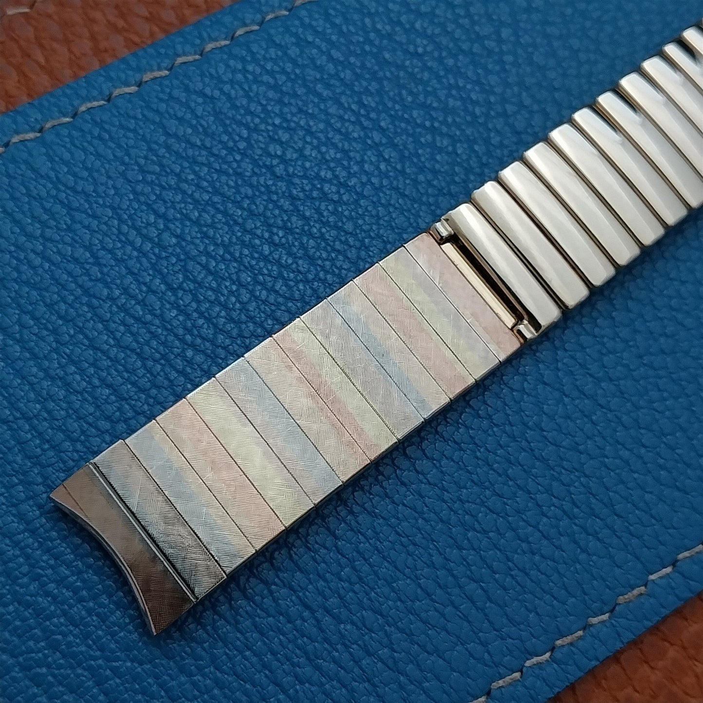 5/8" JB Champion White Rose & Yellow Gold-Filled 1960s Vintage Watch Band