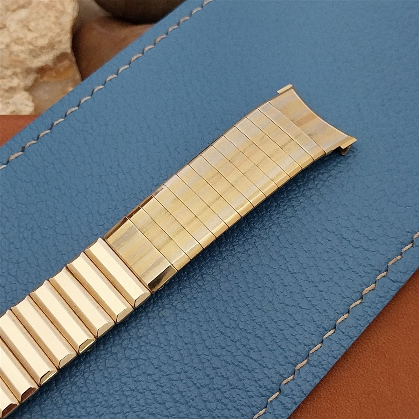 18mm 19mm Kreisler USA 3-Tone 10k Gold-Filled Unused 1960s Vintage Watch Band