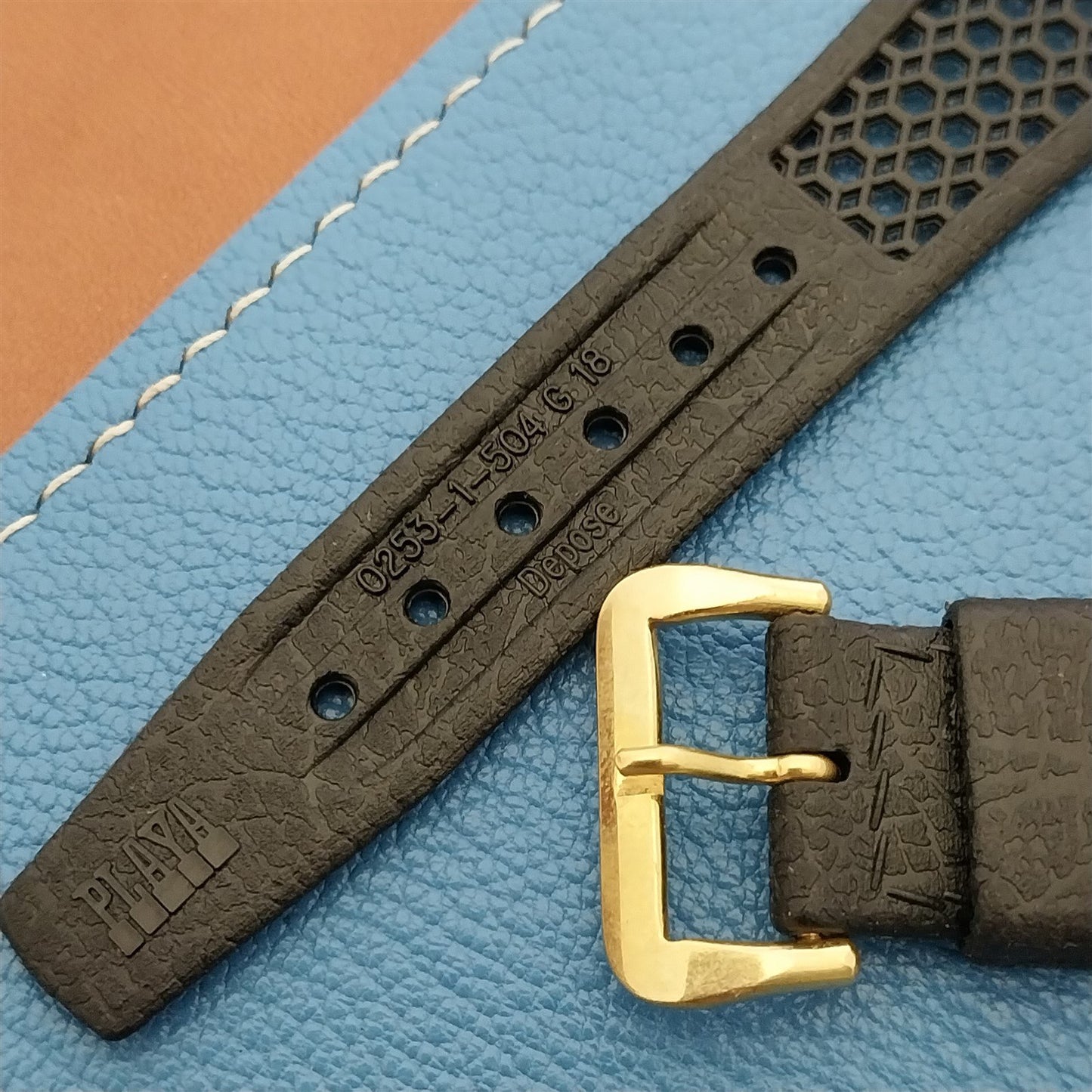 18mm Skindiver Golay Playa Swiss Tropical Scuba nos 1970s Vintage Watch Strap