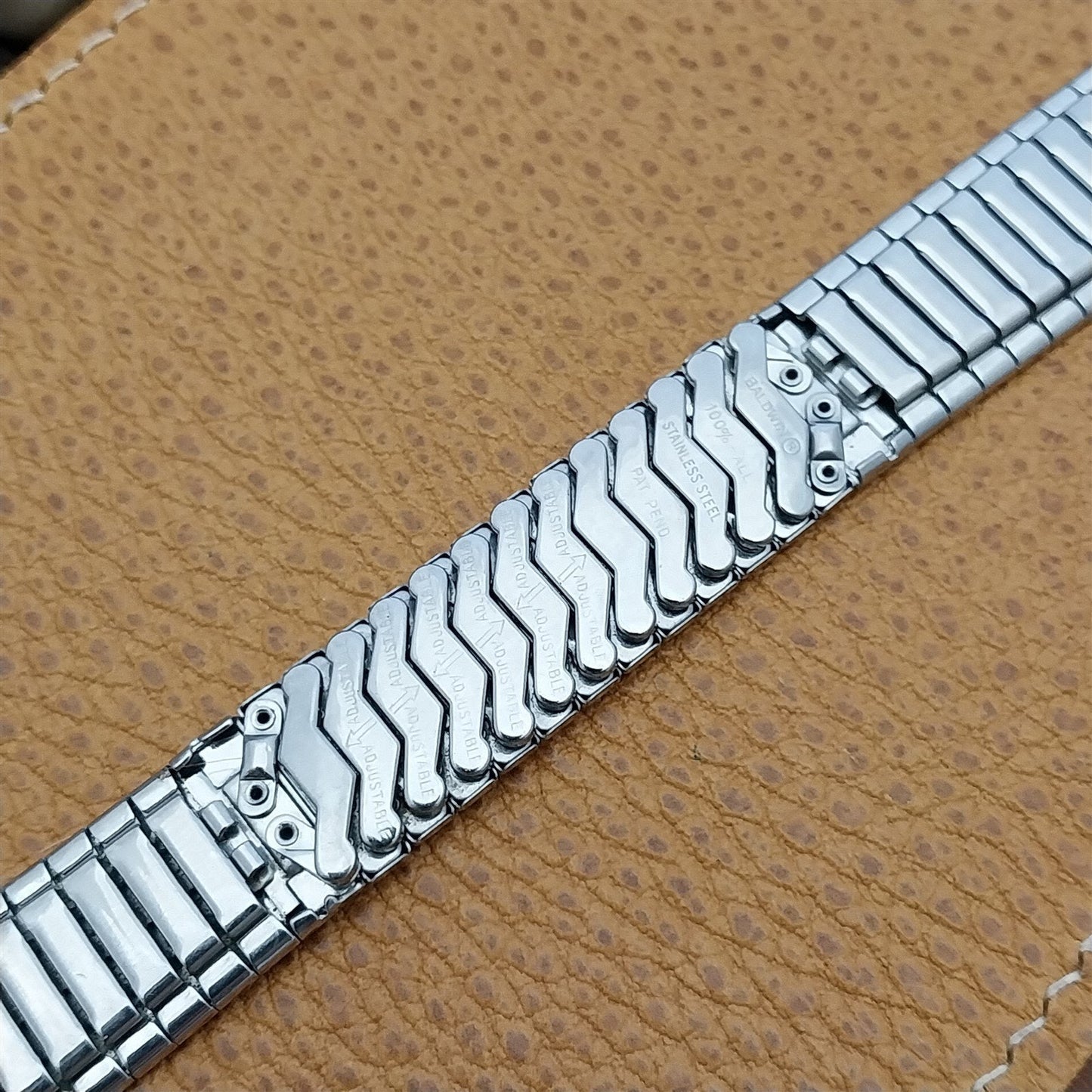 17mm Stainless Steel Expansion Baldwin USA nos 1960s Vintage Watch Band