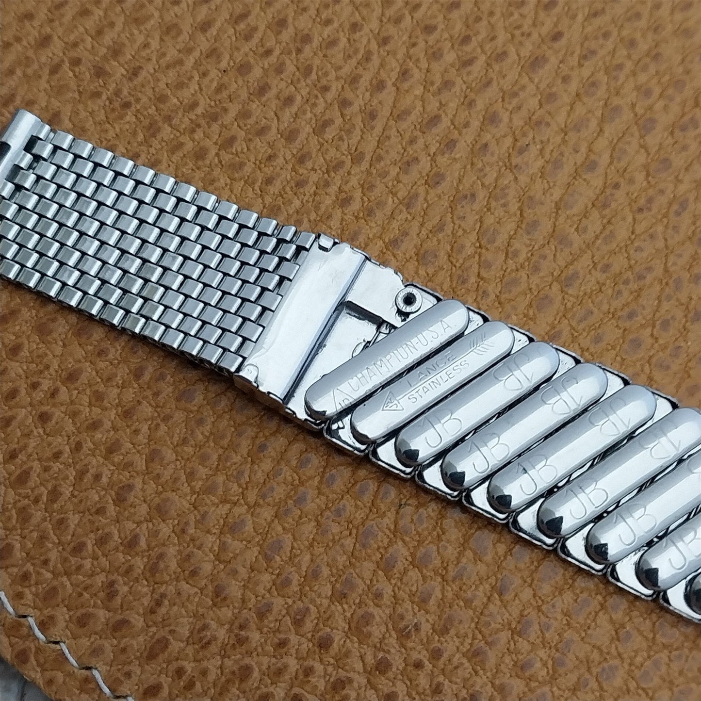 16mm 1950s Stainless Steel Mesh JB Champion Unused Classic Vintage Watch Band