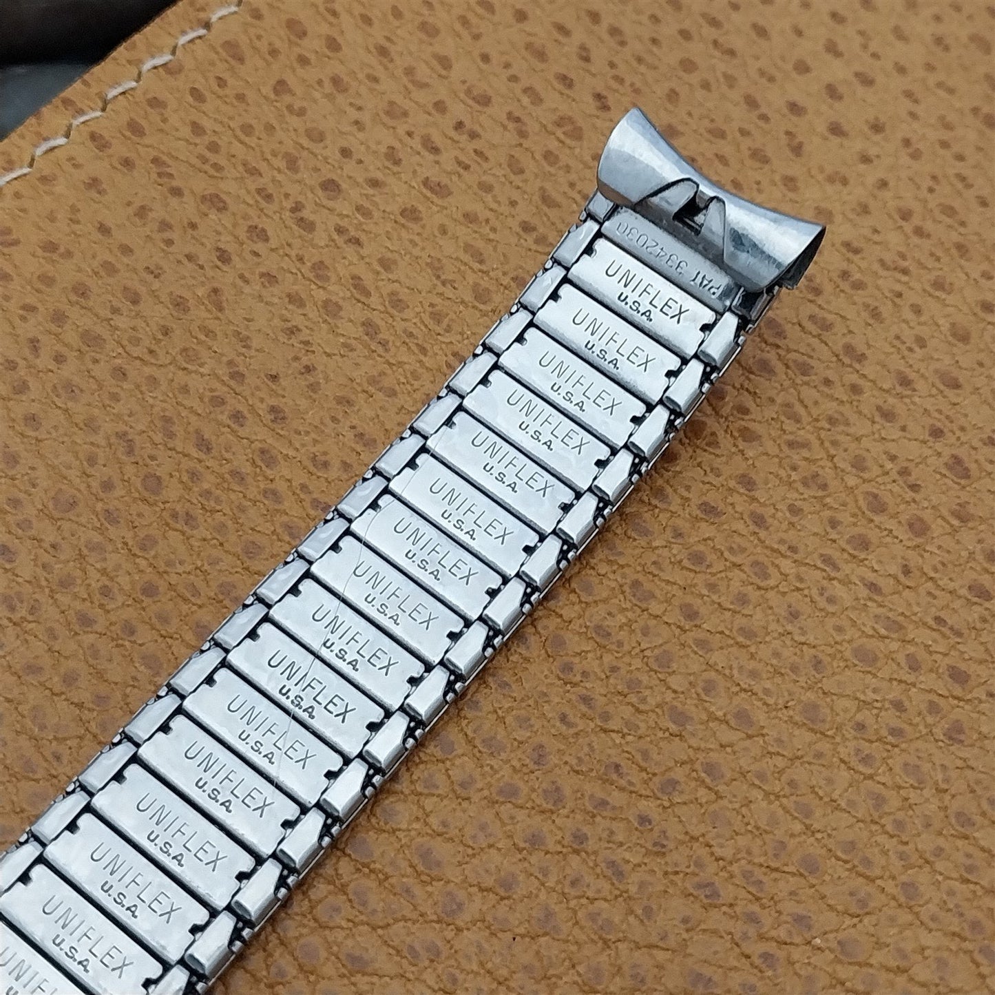 17.2mm Stainless Steel Expansion Uniflex 1960s nos Vintage Watch Band