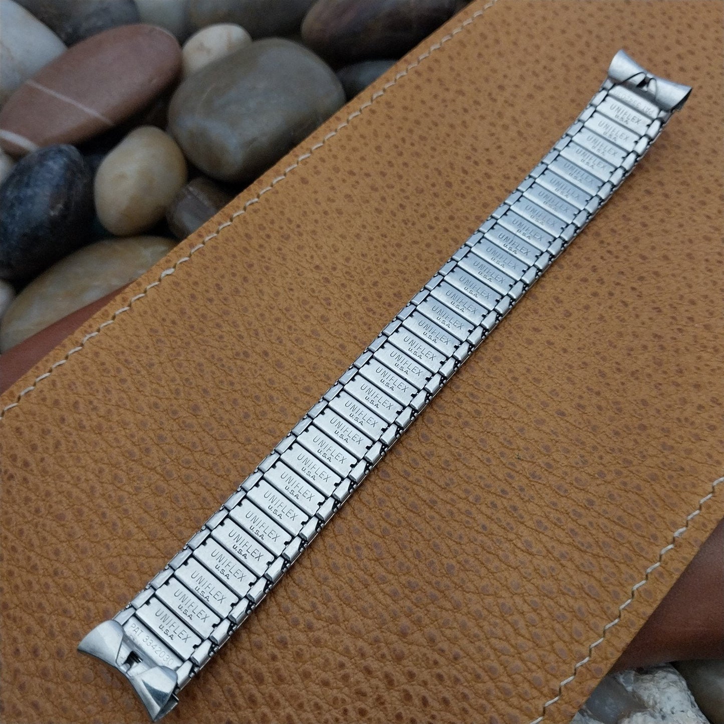 17.2mm Stainless Steel Expansion Uniflex 1960s nos Vintage Watch Band