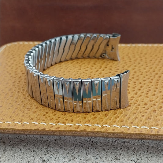Vintage 17.2mm Baldwin Stainless Steel Classic Stretch Unused Watch Band