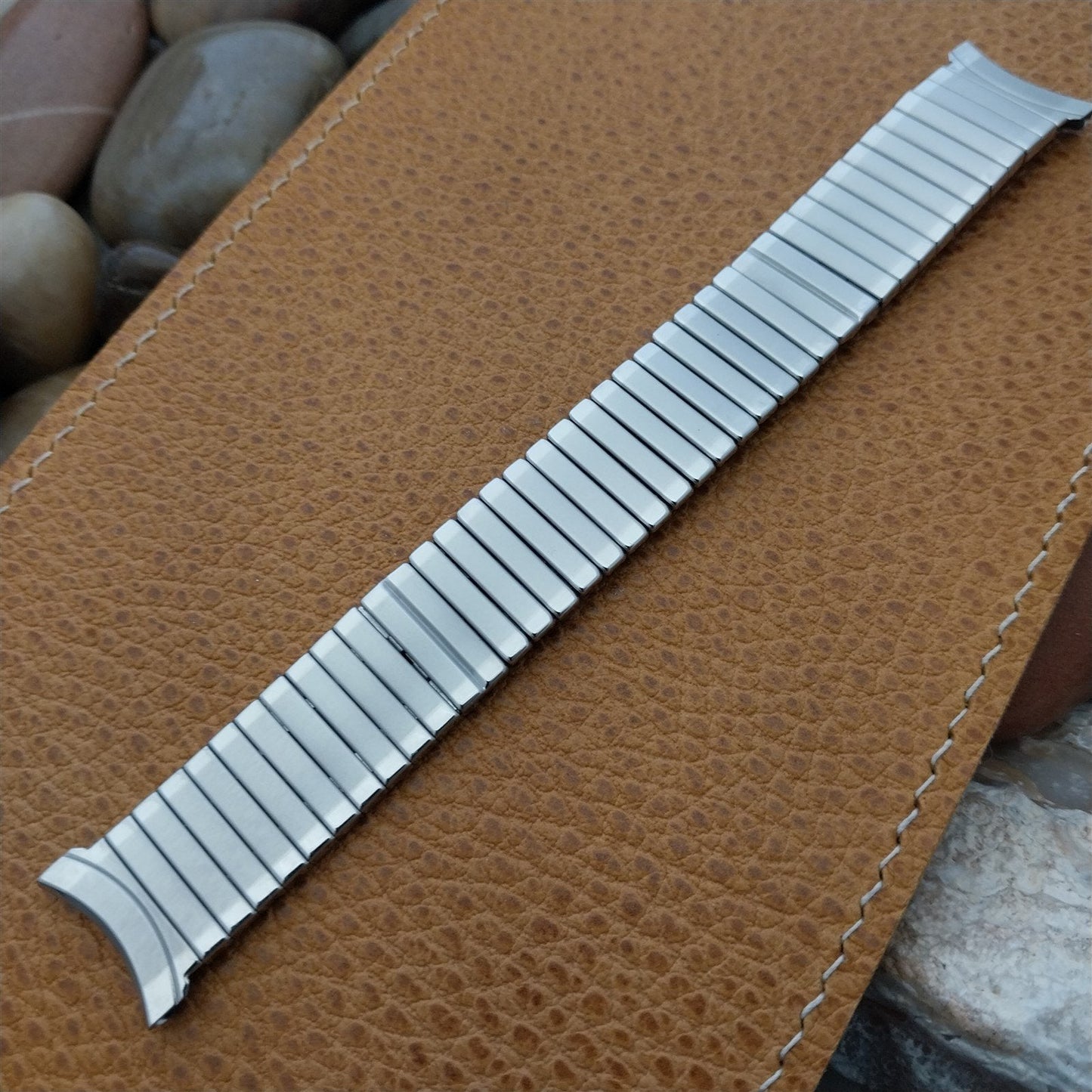 18mm 19mm JB Champion USA Stainless Steel Expansion nos 1960s Vintage Watch Band