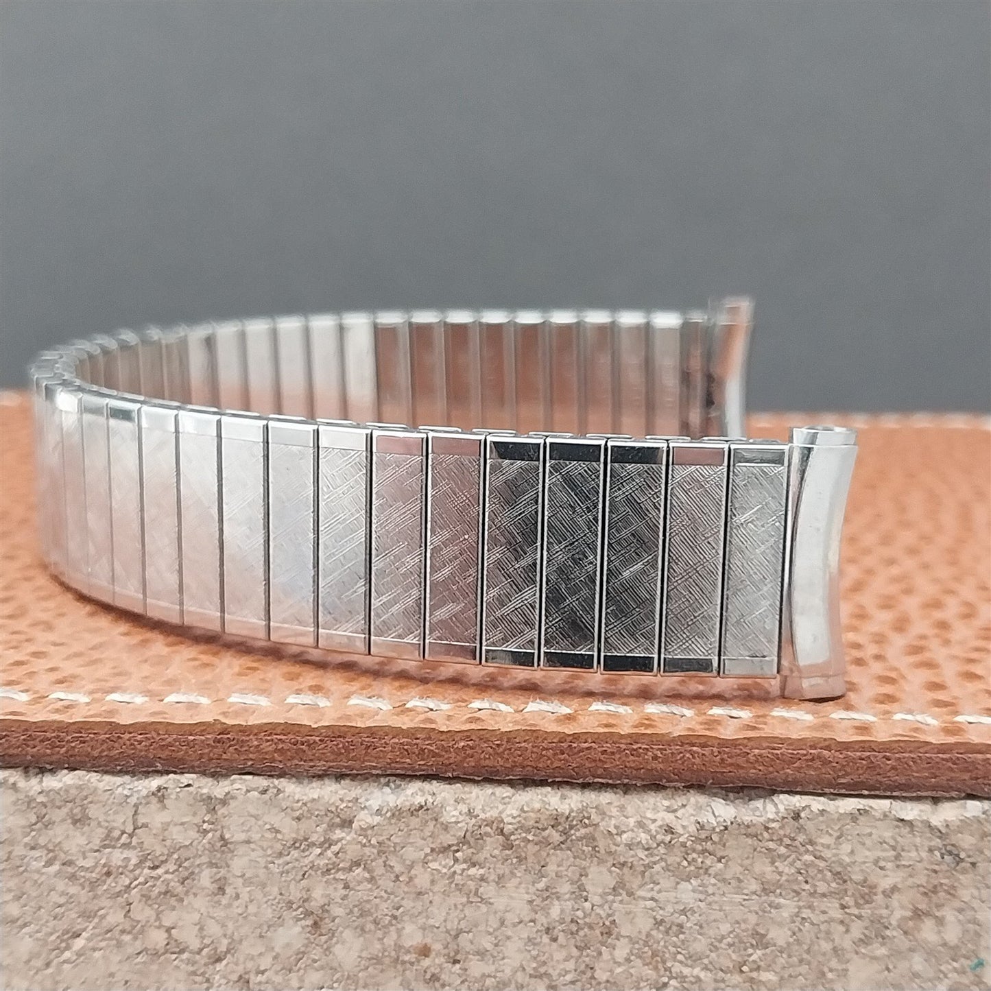 Vintage 17mm 18mm 19mm Stainless Long Speidel Atlantis Unused 1970s Watch Band