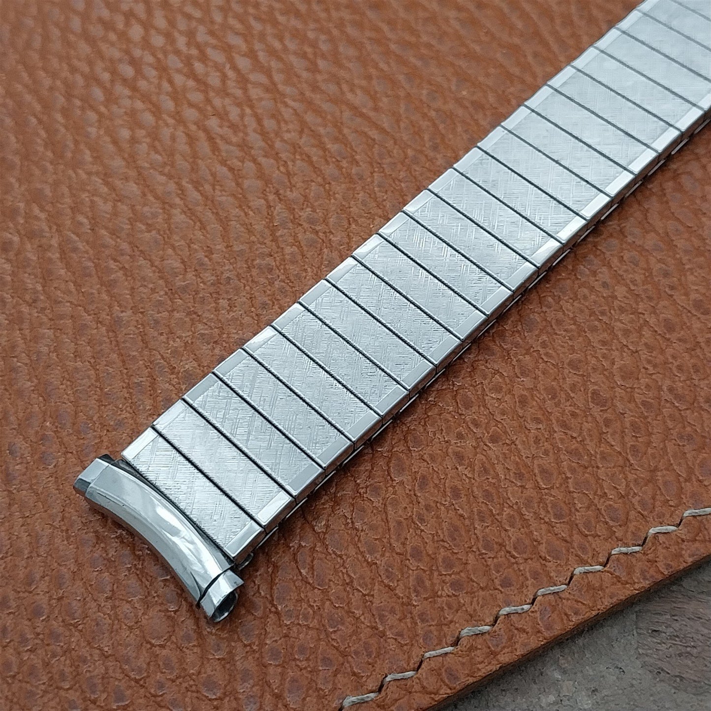 Vintage 17mm 18mm 19mm Stainless Long Speidel Atlantis Unused 1970s Watch Band