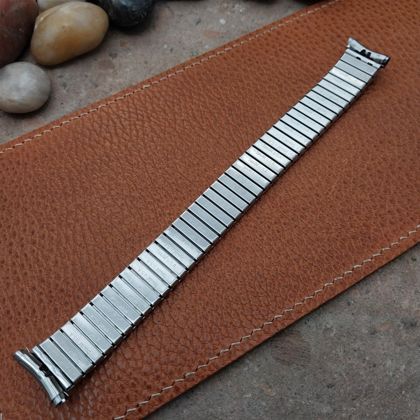 Vintage 17mm 18mm 19mm Stainless Long Speidel Atlantis Unused 1970s Watch Band