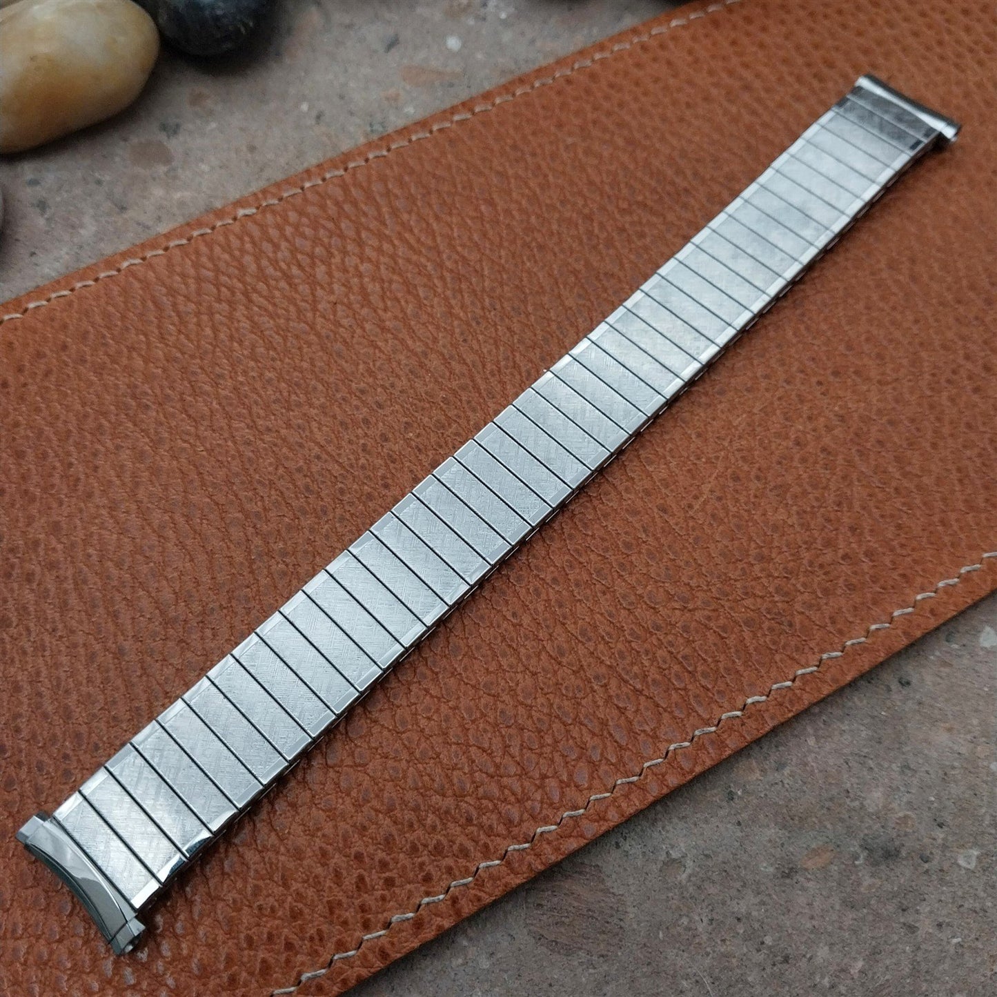 Vintage 17mm 18mm 19mm Stainless Long Speidel Atlantis Unused 1970s Watch Band