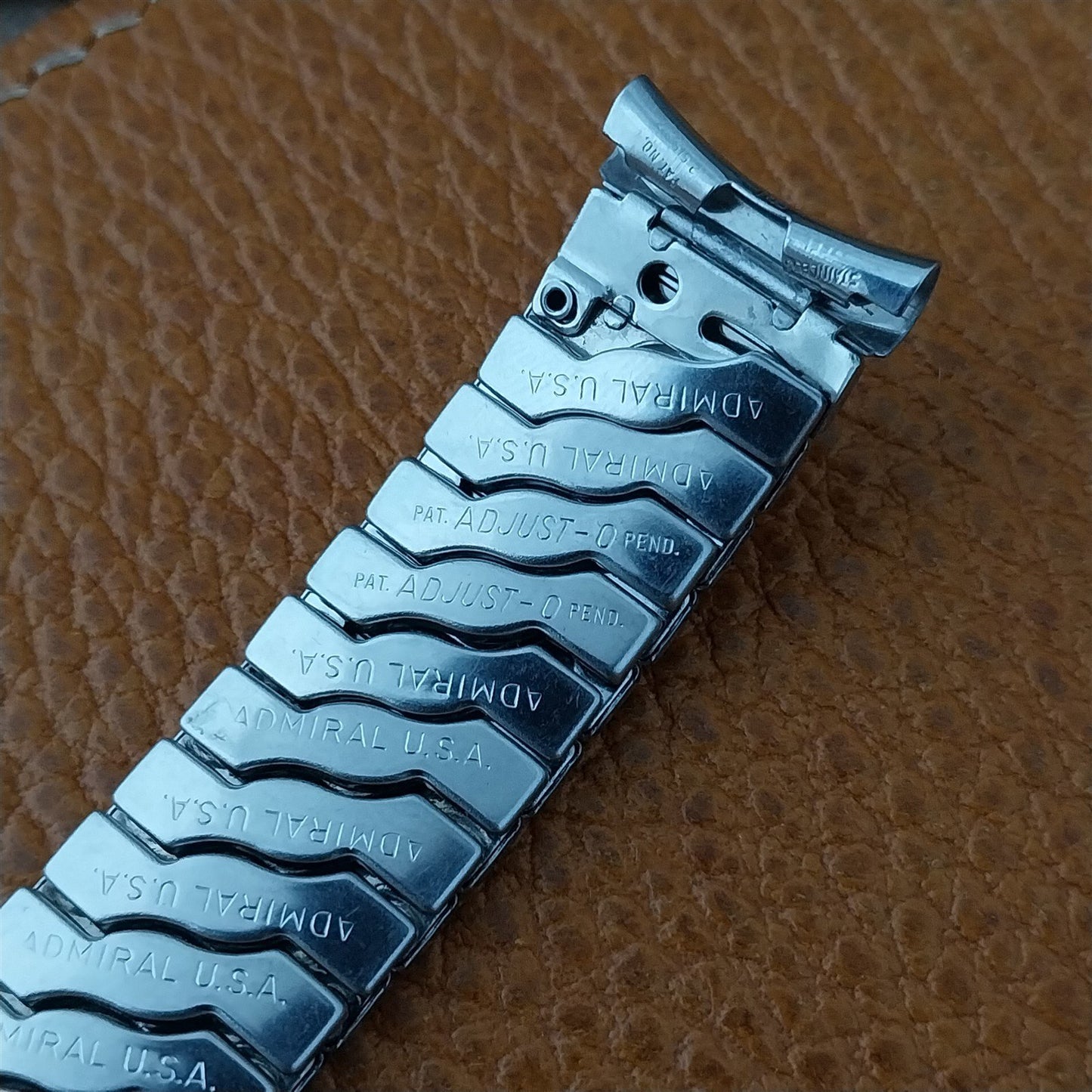 17.2mm Stainless Steel Stretch Expansion Admiral USA Unused Vintage Watch Band