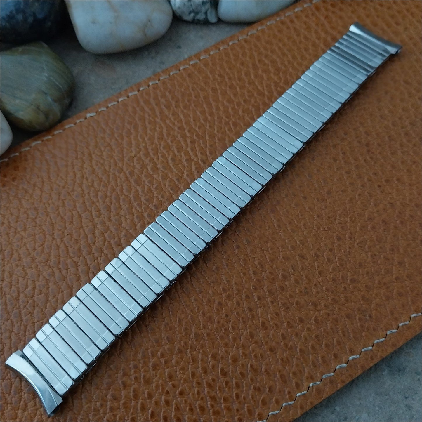 17.2mm Stainless Steel Stretch Expansion Admiral USA Unused Vintage Watch Band